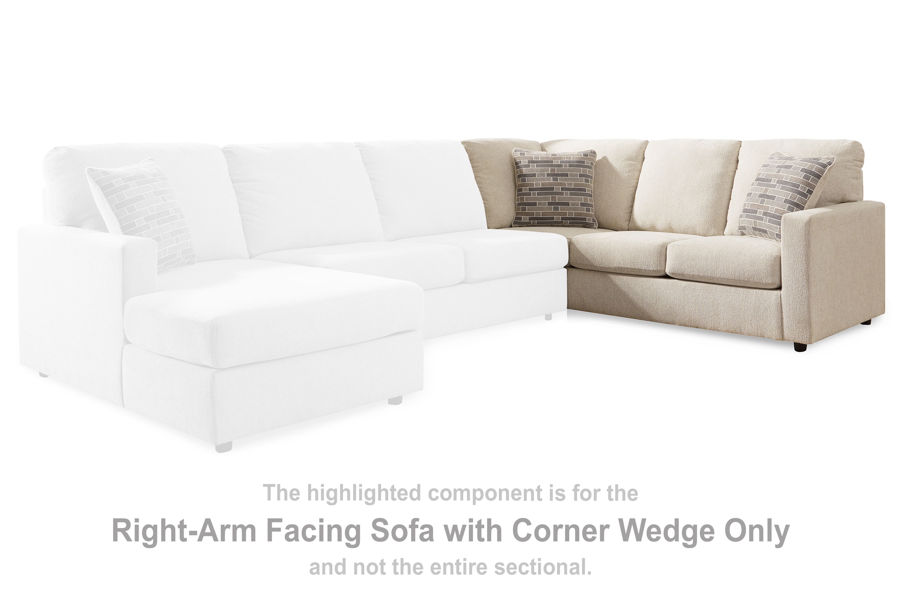 Edenfield - RAF Sofa w/Corner Wedge - Linen
