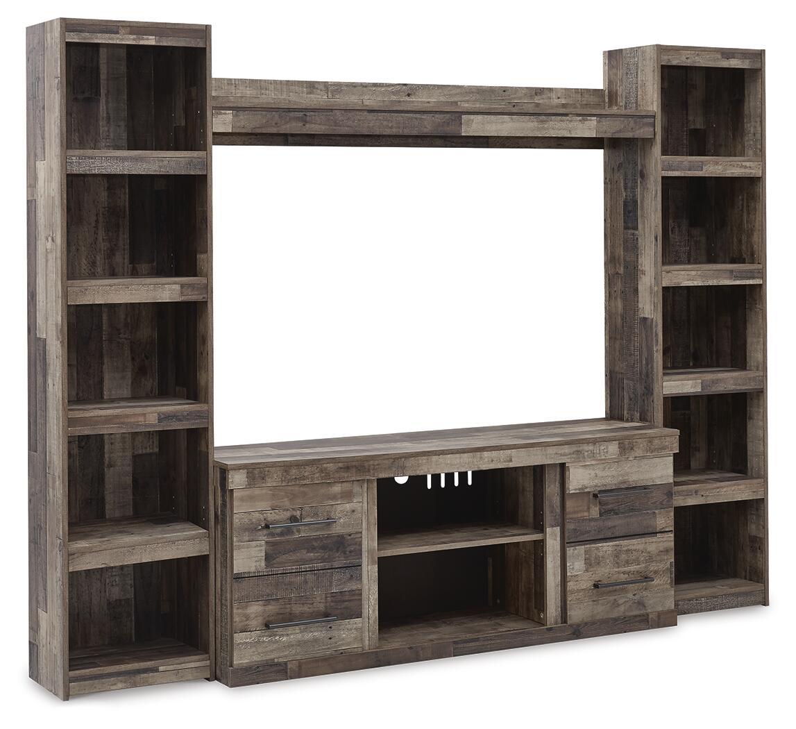 Derekson – 4-Piece Entertainment Center – Multi Gray