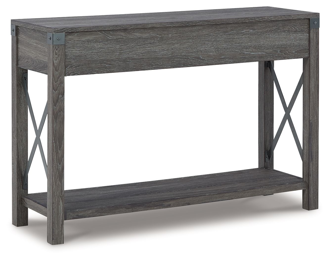 Ashley Furniture Freedan - Console Sofa Table - Grayish Brown - Image 5