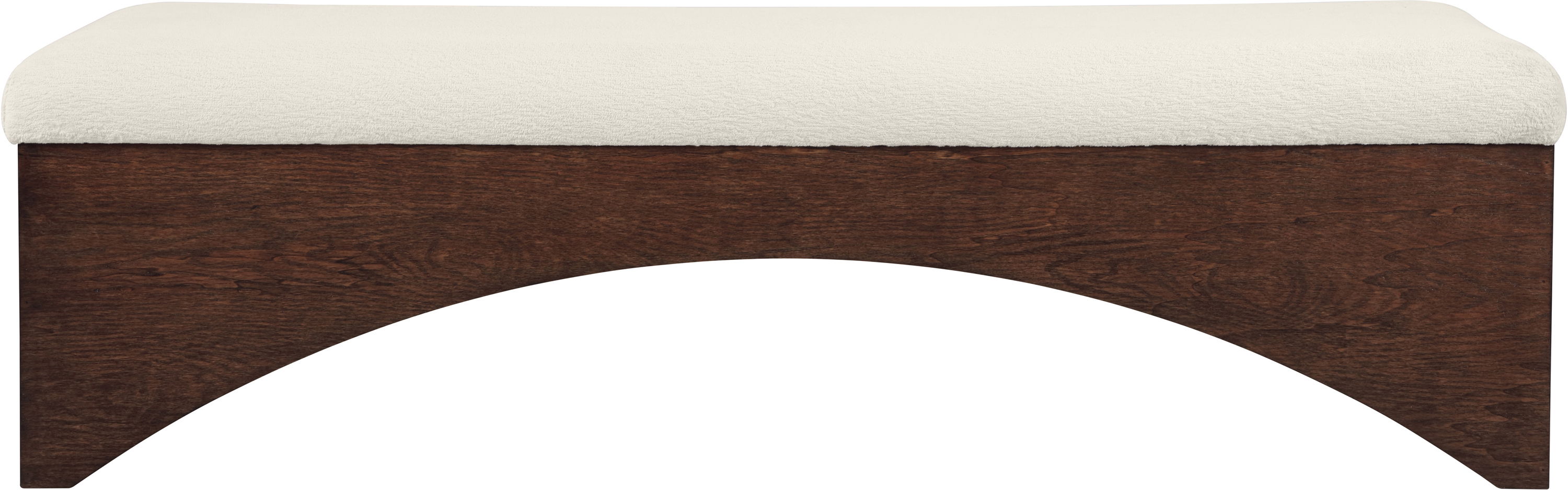 Lawson - Bench With Brown Base - Cream