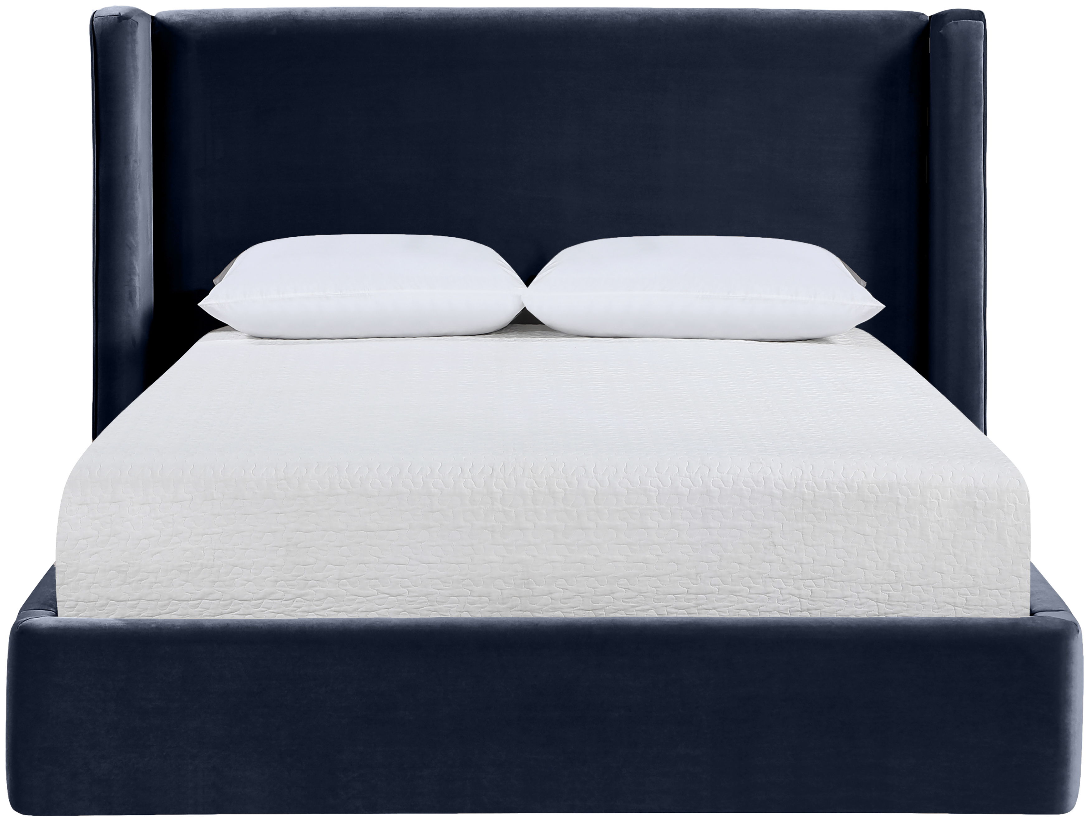 Kendall - Velvet Upholstered Queen Bed - Navy
