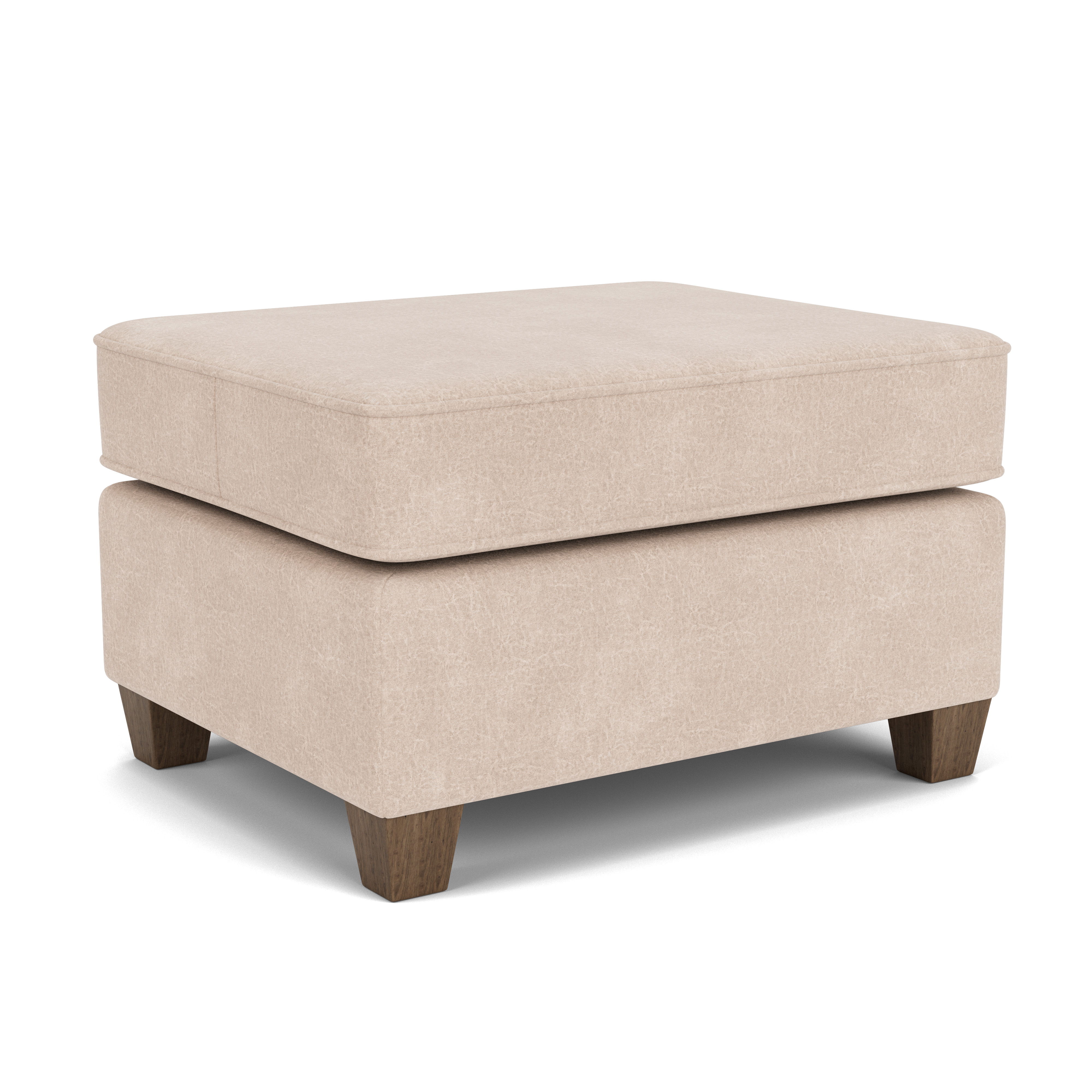 Nora - Fabric Ottoman, dark brown, view 3