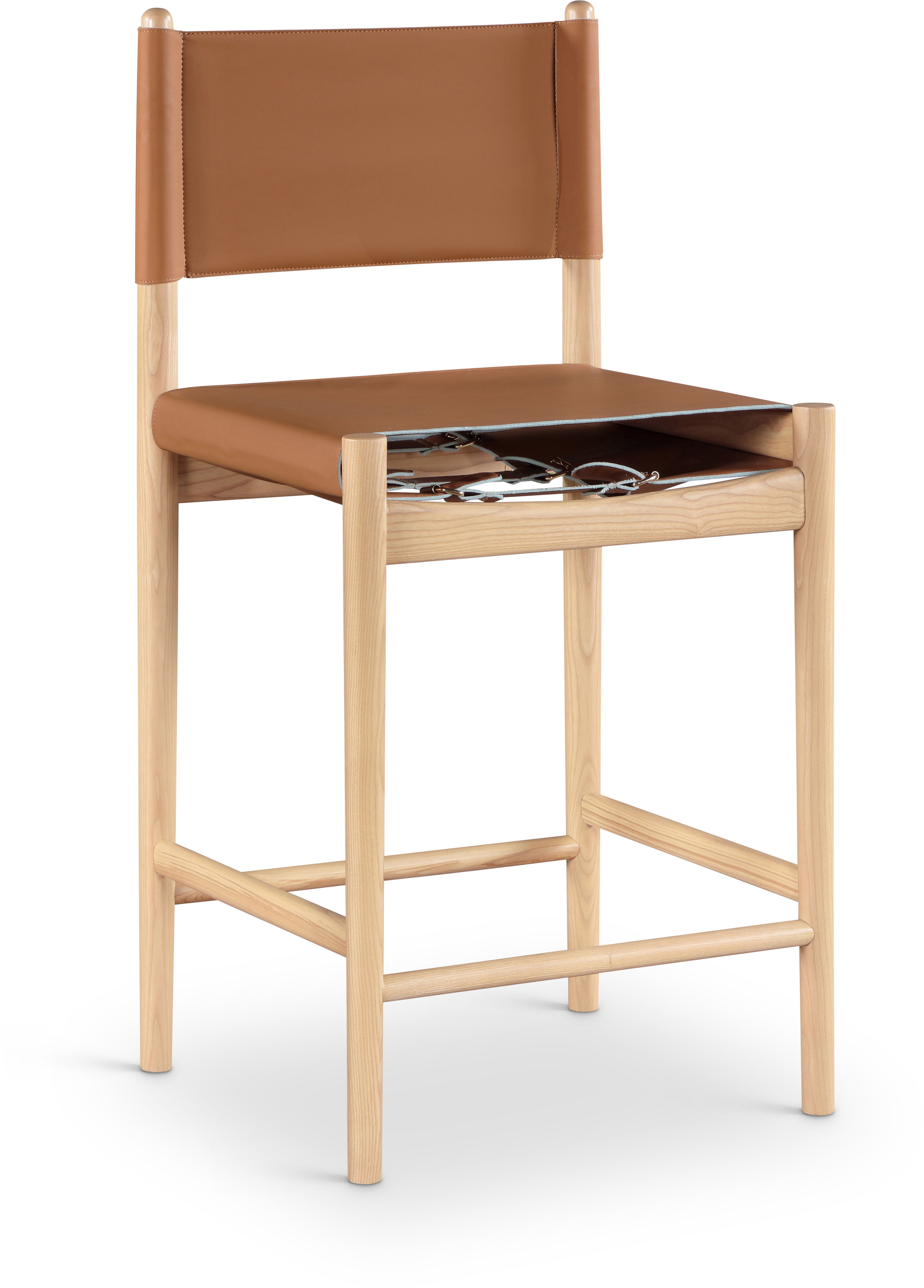 Rawlins - Vegan Leather Counter Stool - Cognac