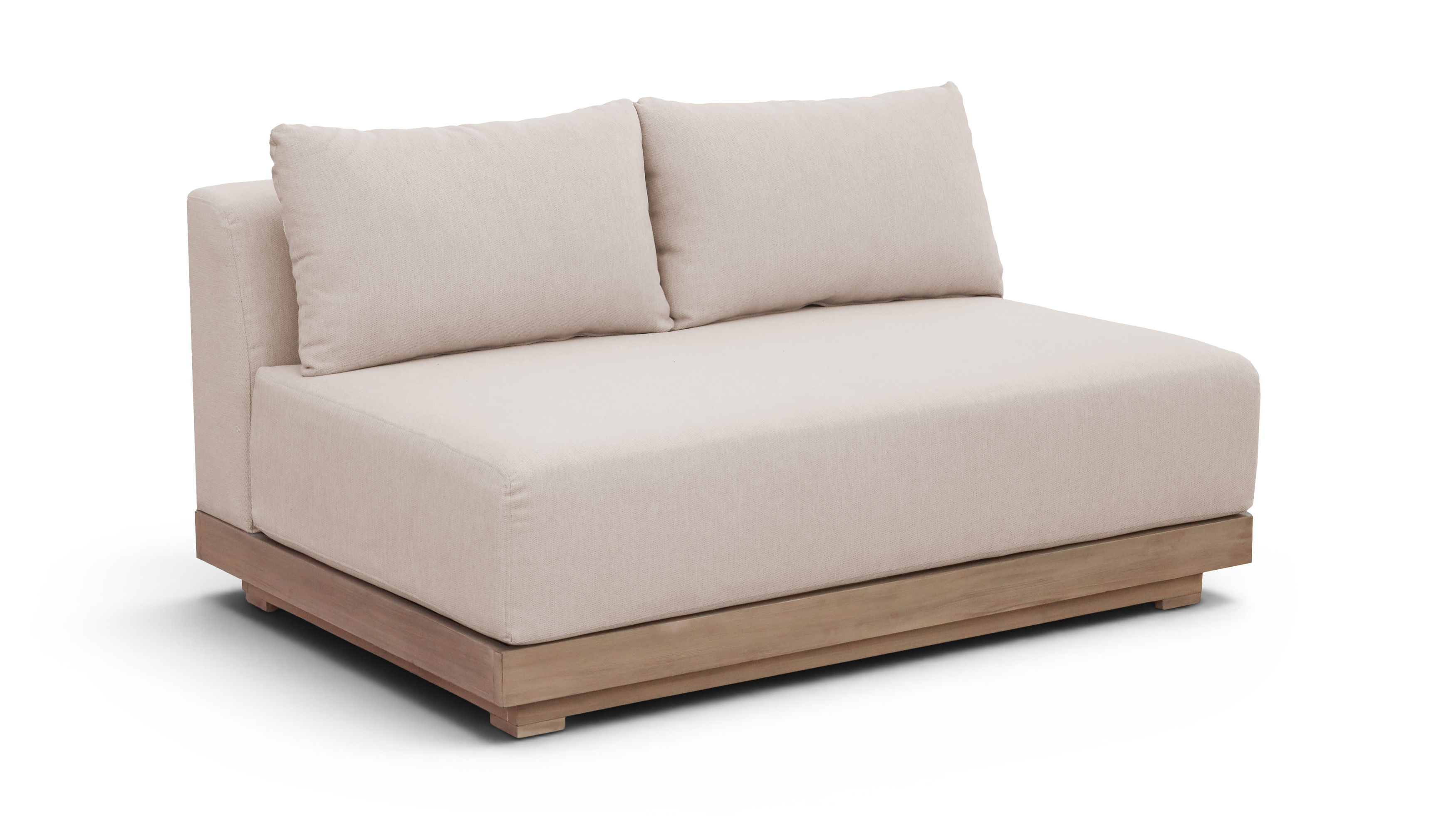 Solace - Olefin Performance Fabric Outdoor Patio Modular Loveseat - Beige
