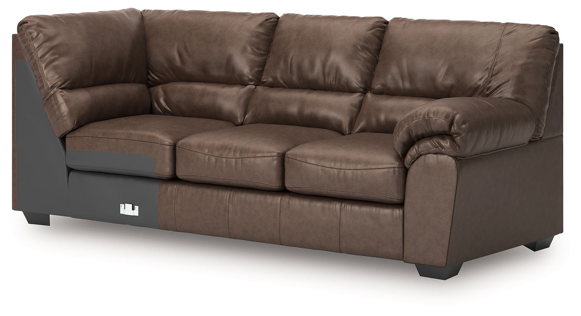 WillowBend - RAF Sofa With Corner Wedge - Umber