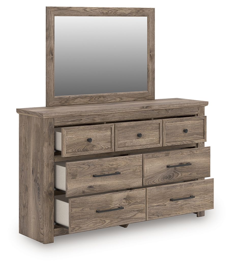 Rusticott - Dresser And Mirror - Brown