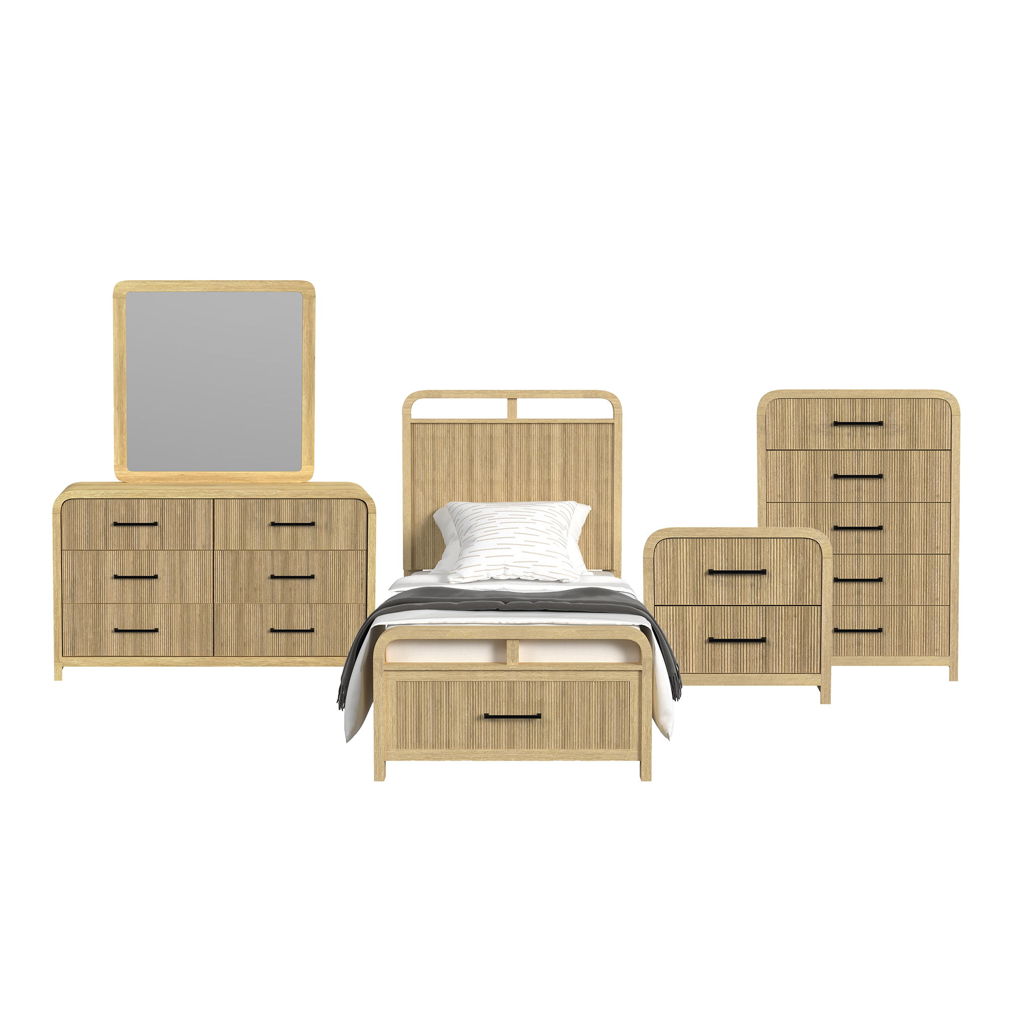 Twin · 5 Pc · Bedroom Set