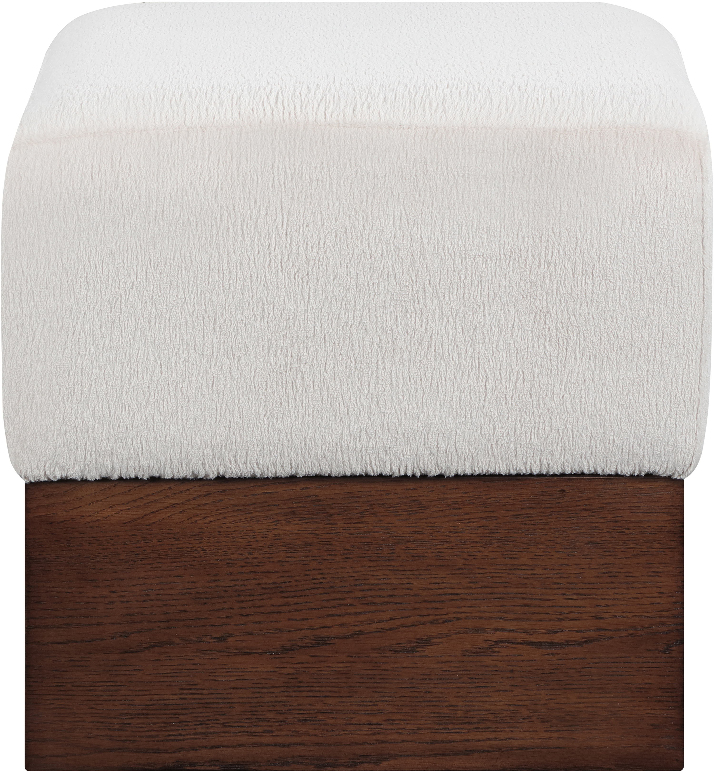 Havre - Ottoman / Stool With Brown Base - Beige