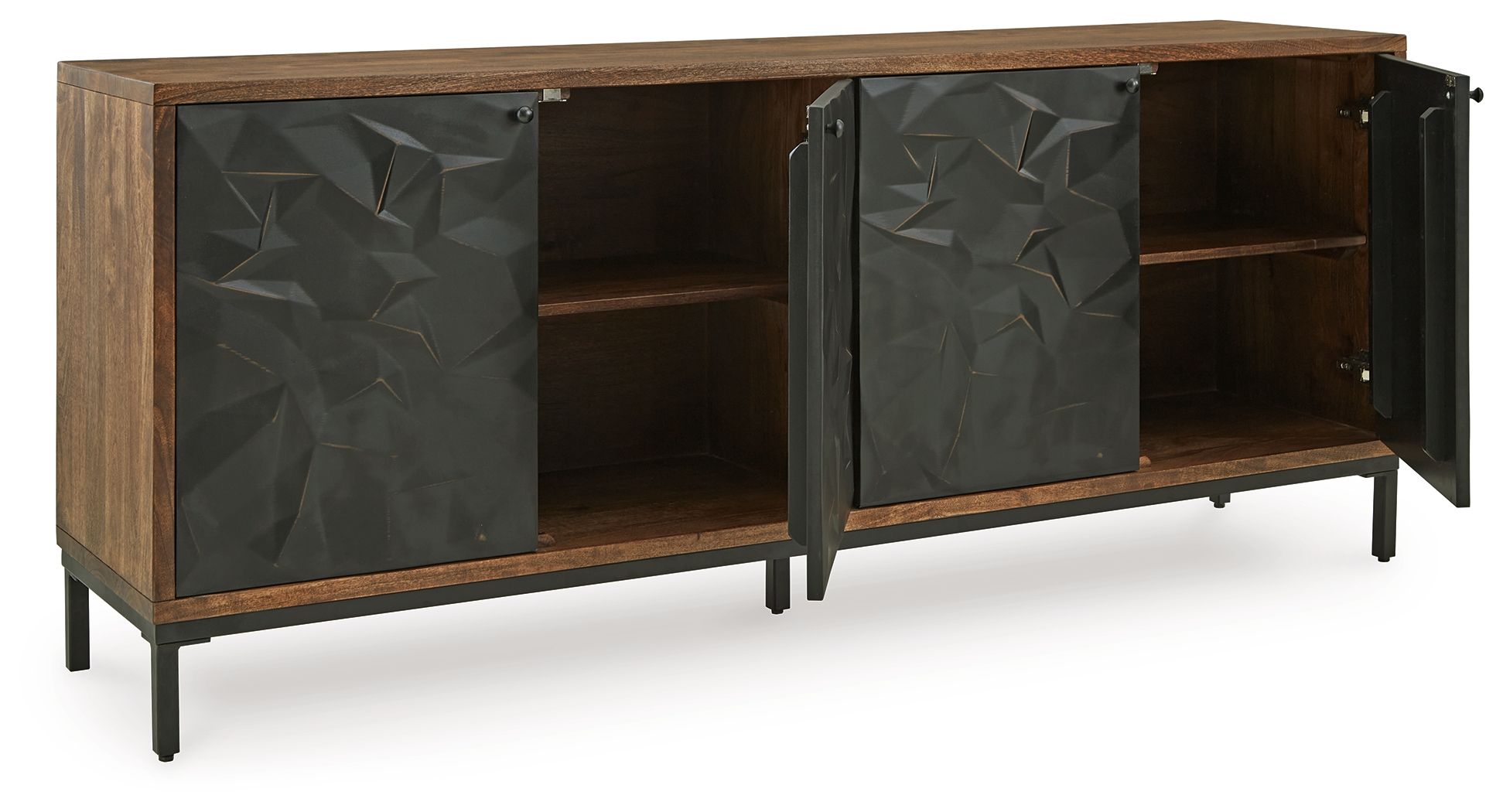 Ashley Furniture Dorannby - Accent Cabinet - Black / Brown - Image 3