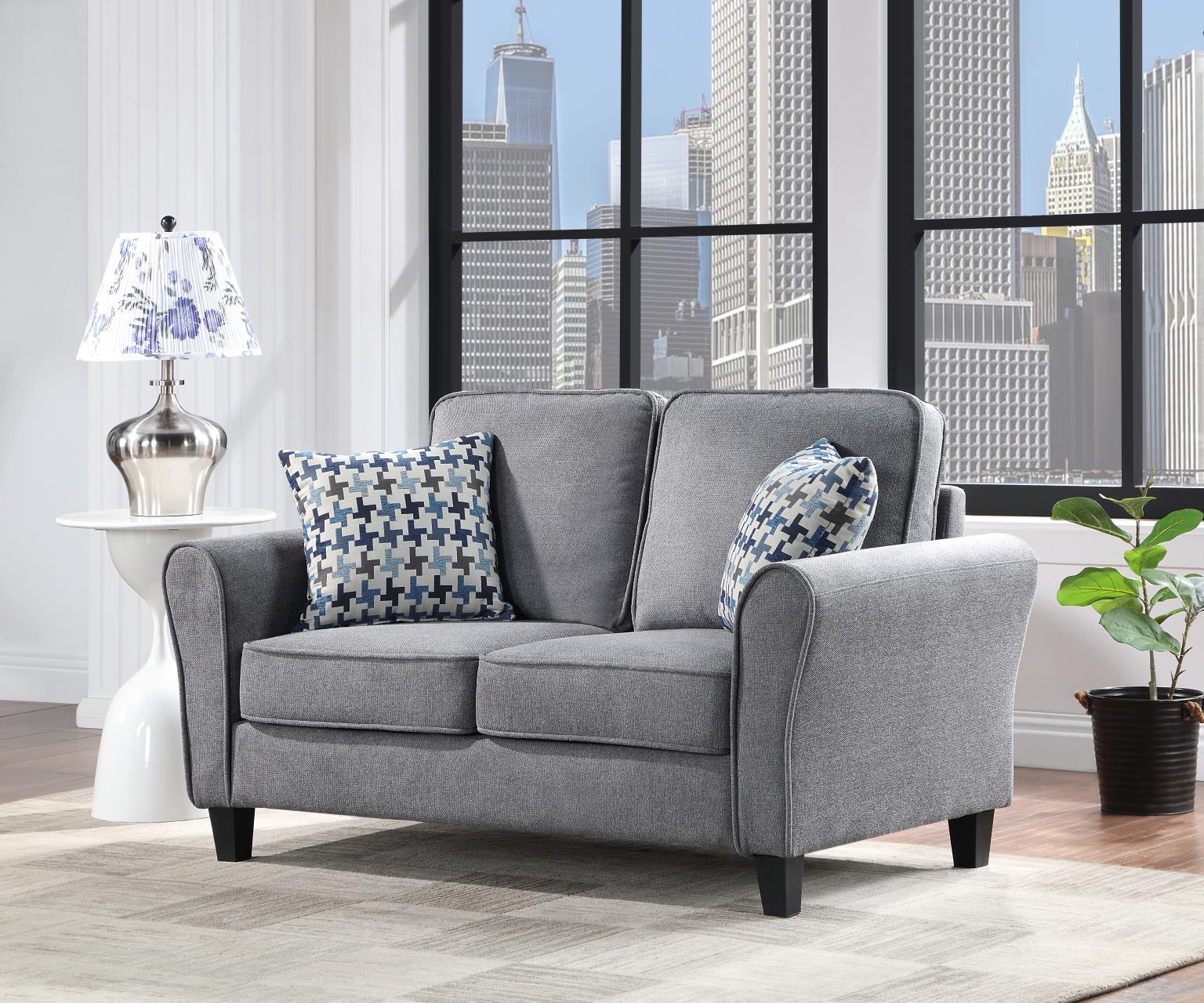 U416 - 2 Piece Living Room Set (Sofa & Loveseat) - Gray
