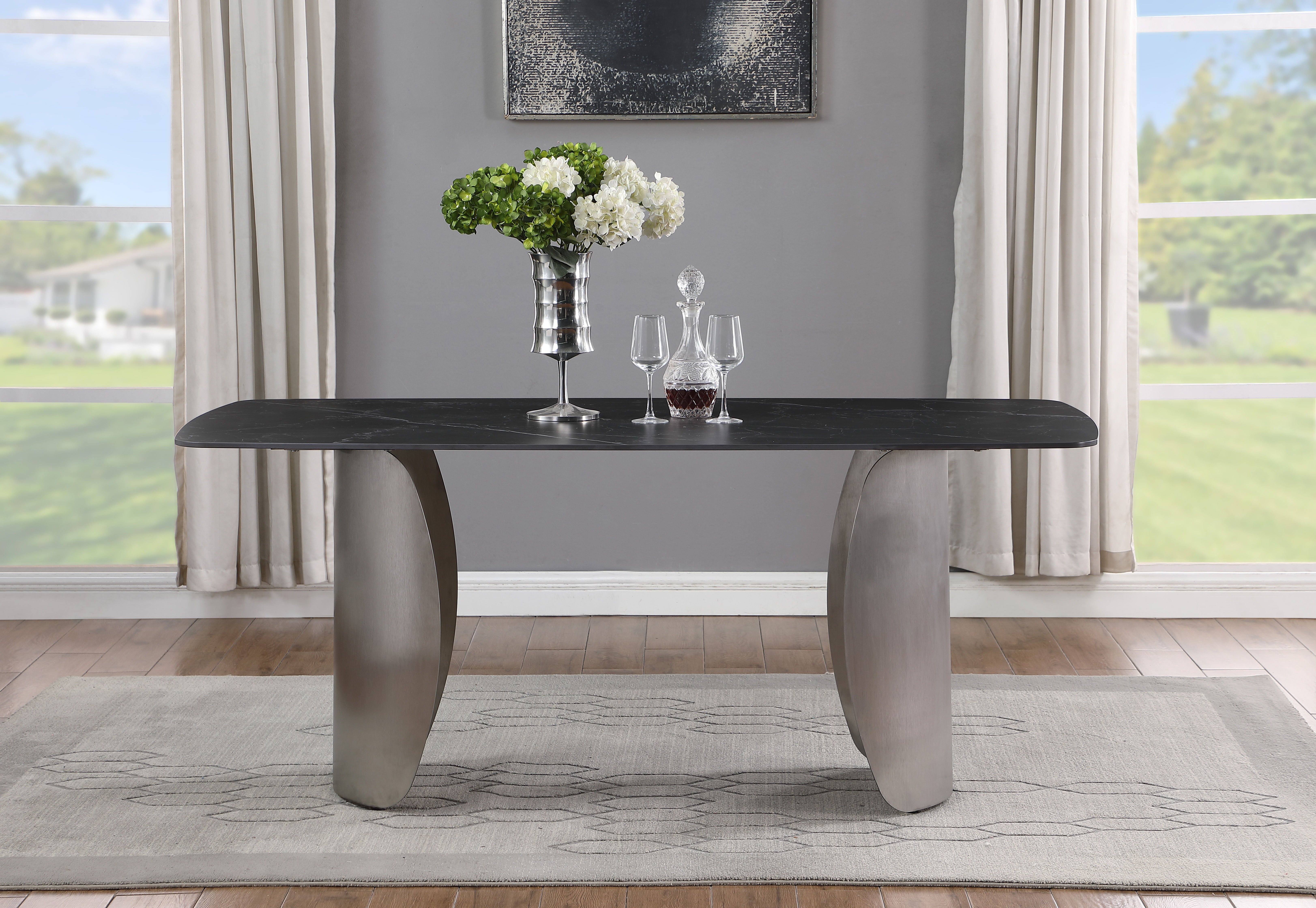 Niya - Dining Table - Black