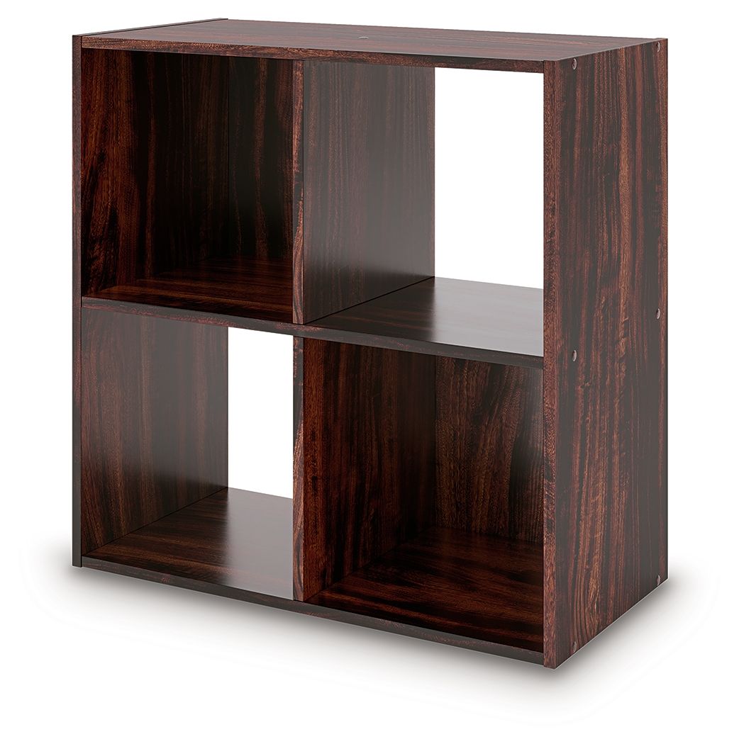 Ashley Furniture Glosmount - Four Cube Organizer - Cherry / Light Brown - Image 3