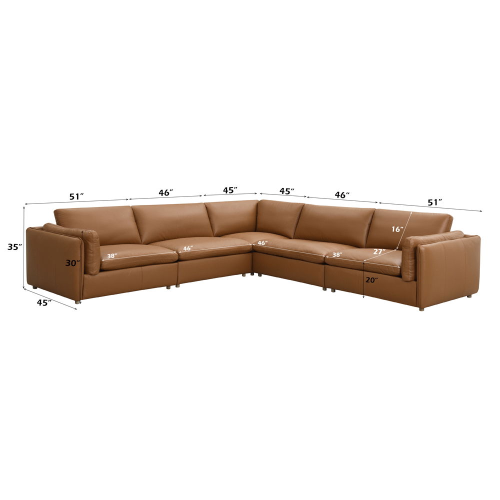 Brighton - Modular Wedge - Brown Top Grain Leather, light brown, view 8
