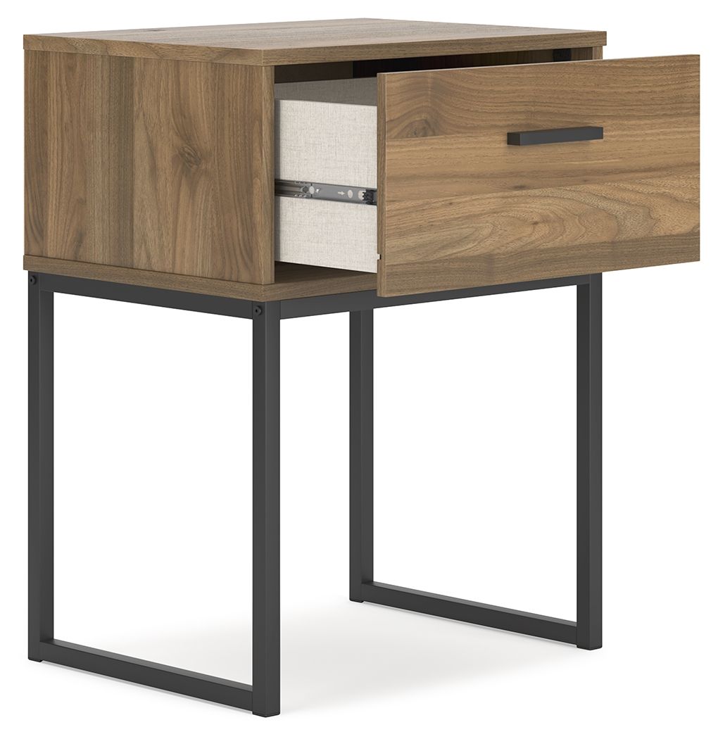 Deanlow - One Drawer Night Stand - Honey, light brown, view 4