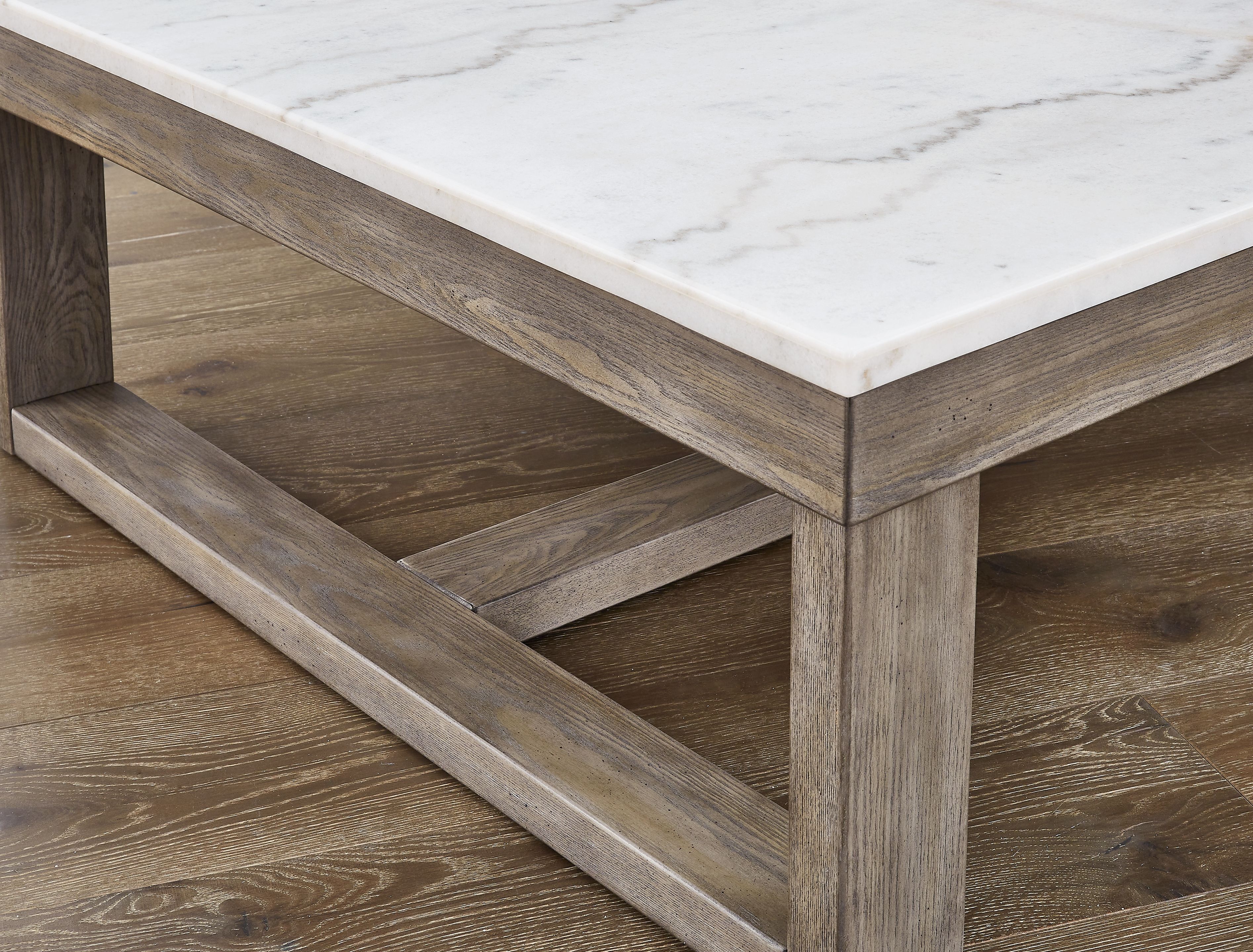 Ashley Furniture Loyaska - Rectangular Cocktail Table - Brown / Ivory - Image 7
