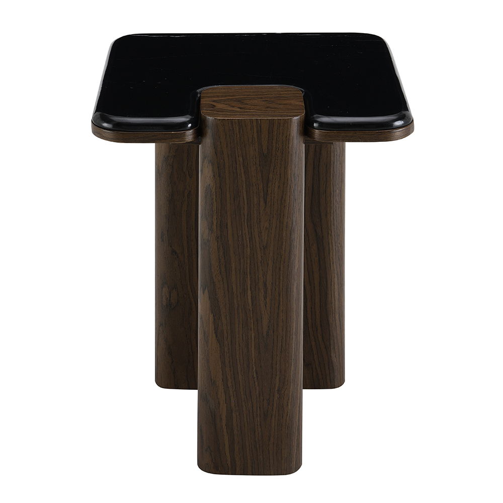 Dana - End Table With Marble Top - Natural / Dark Walnut, dark brown, view 6