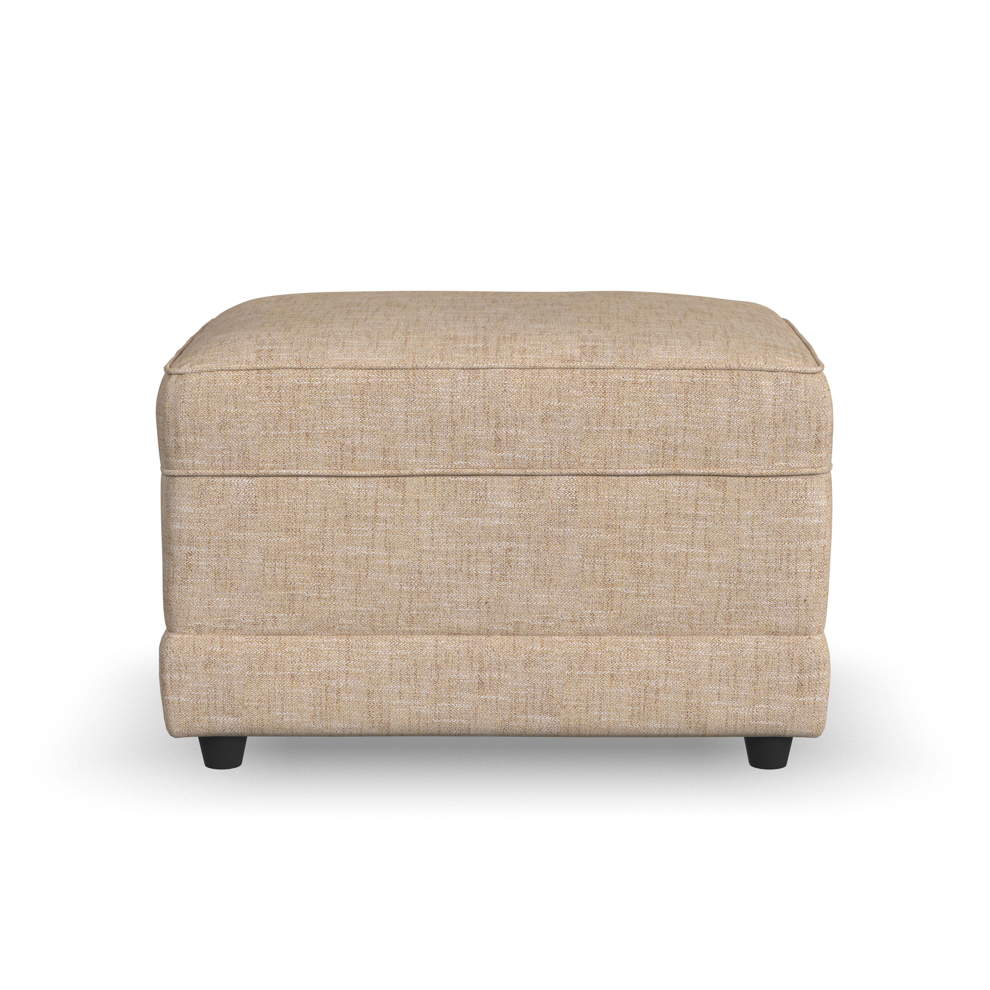 Aggie - Fabric Ottoman, white, view 3