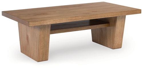 Kristiland - Rectangular Cocktail Table - Light Brown, light brown