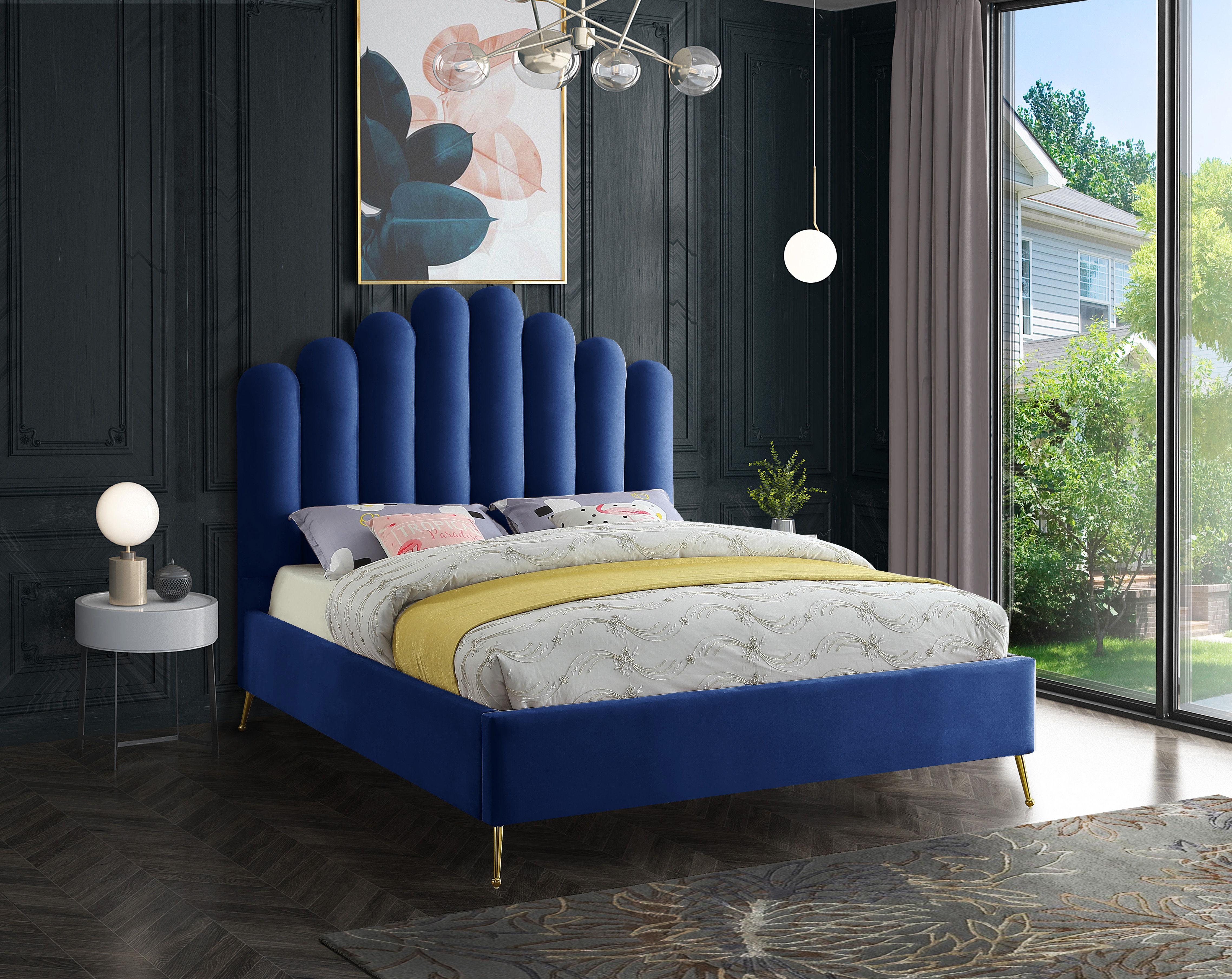 Lily - Queen Bed - Navy