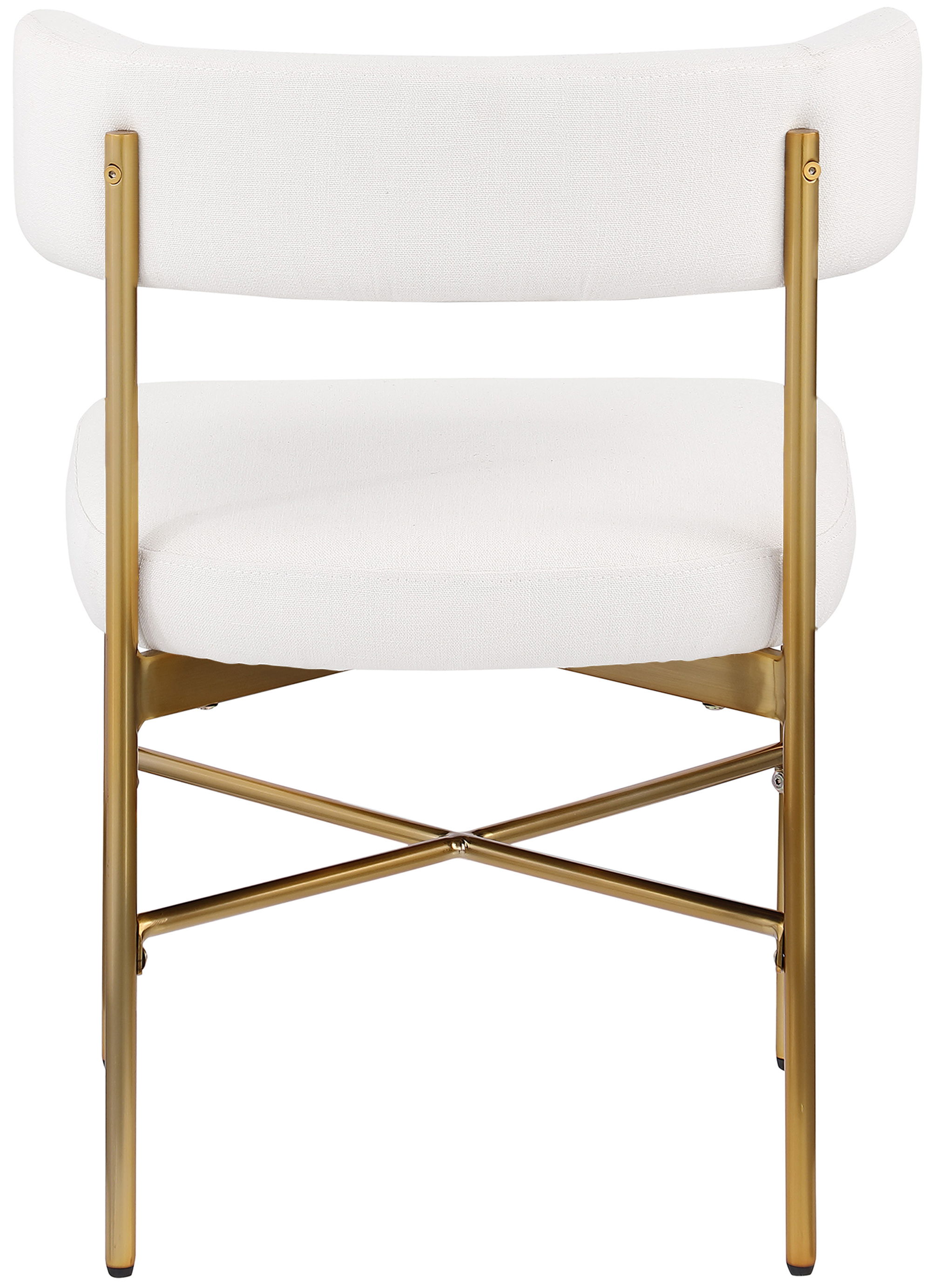 Rivage - Durable Dining Chair With Gold Frame (Set of 2) - Cream