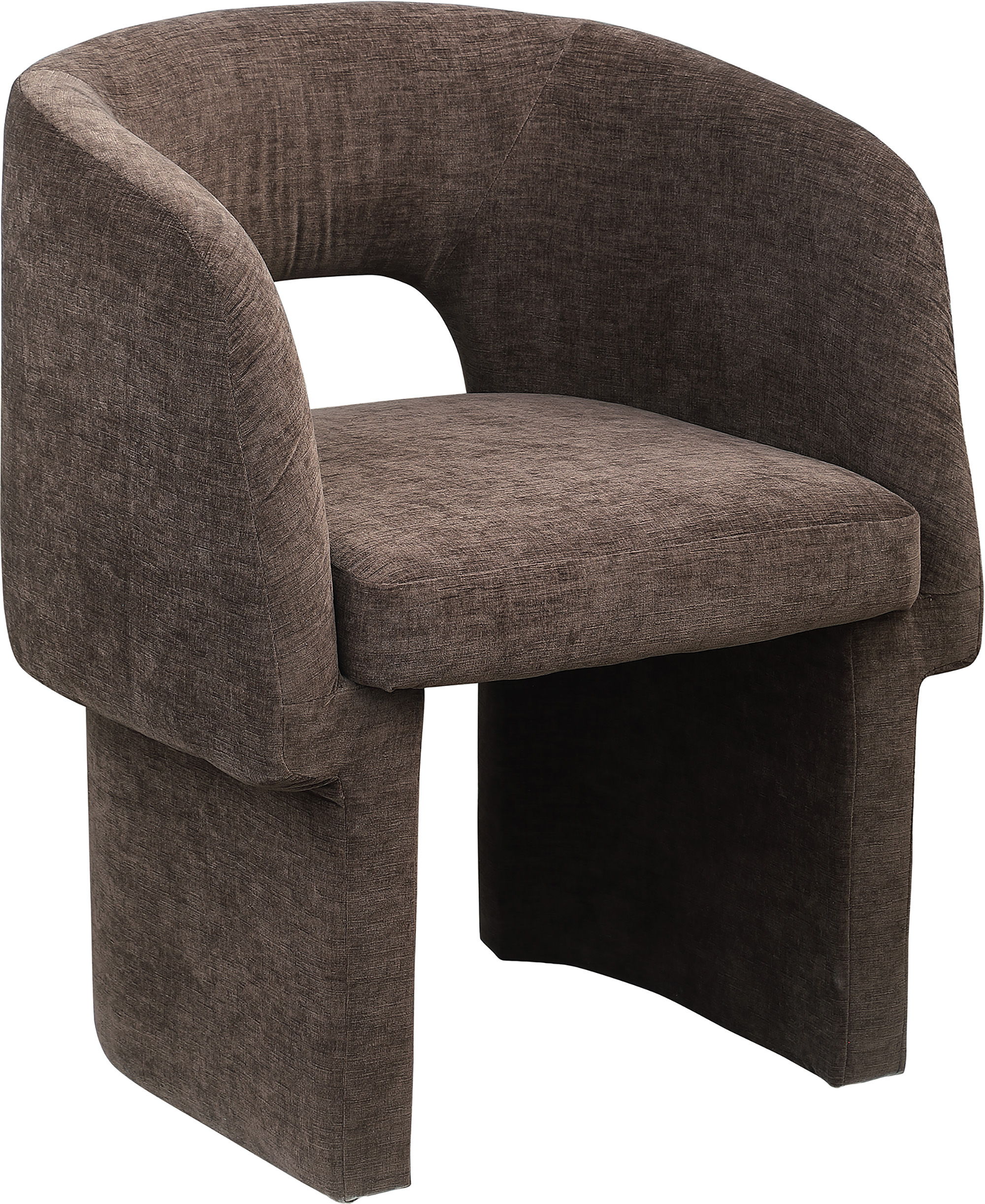 Emmet - Chenille Dining Chair / Accent Chair - Brown