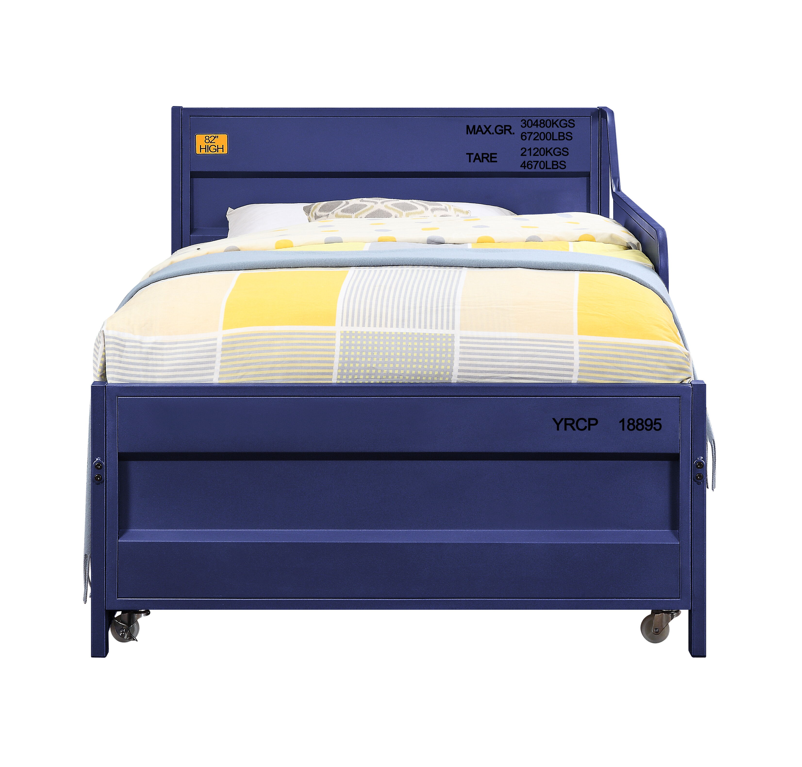 Cargo - Twin Daybed With Trundle - Blue, blue, view 4