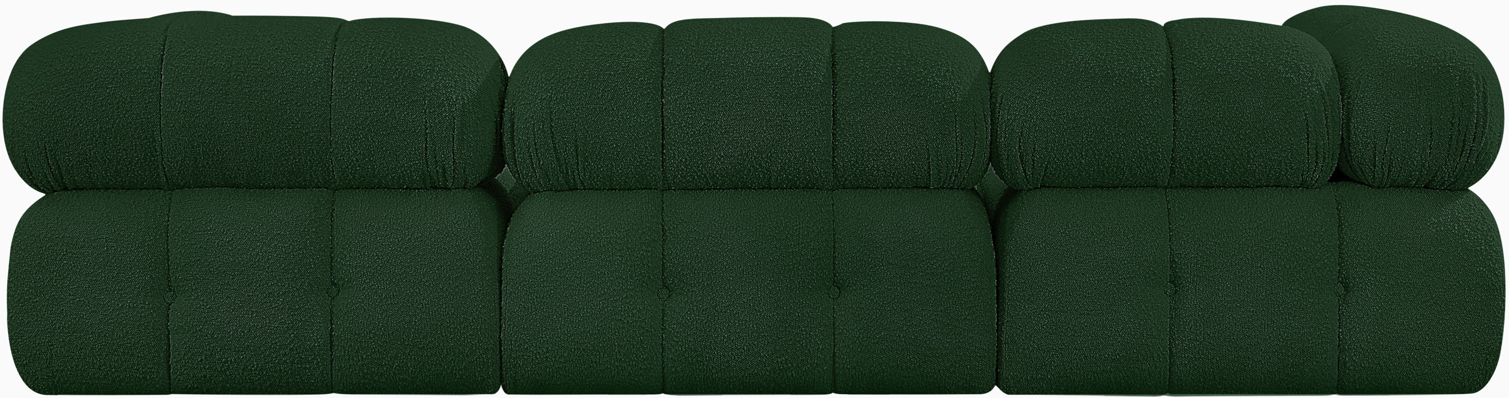 Ames - 4 Piece Fabric Modular Sectional - Green