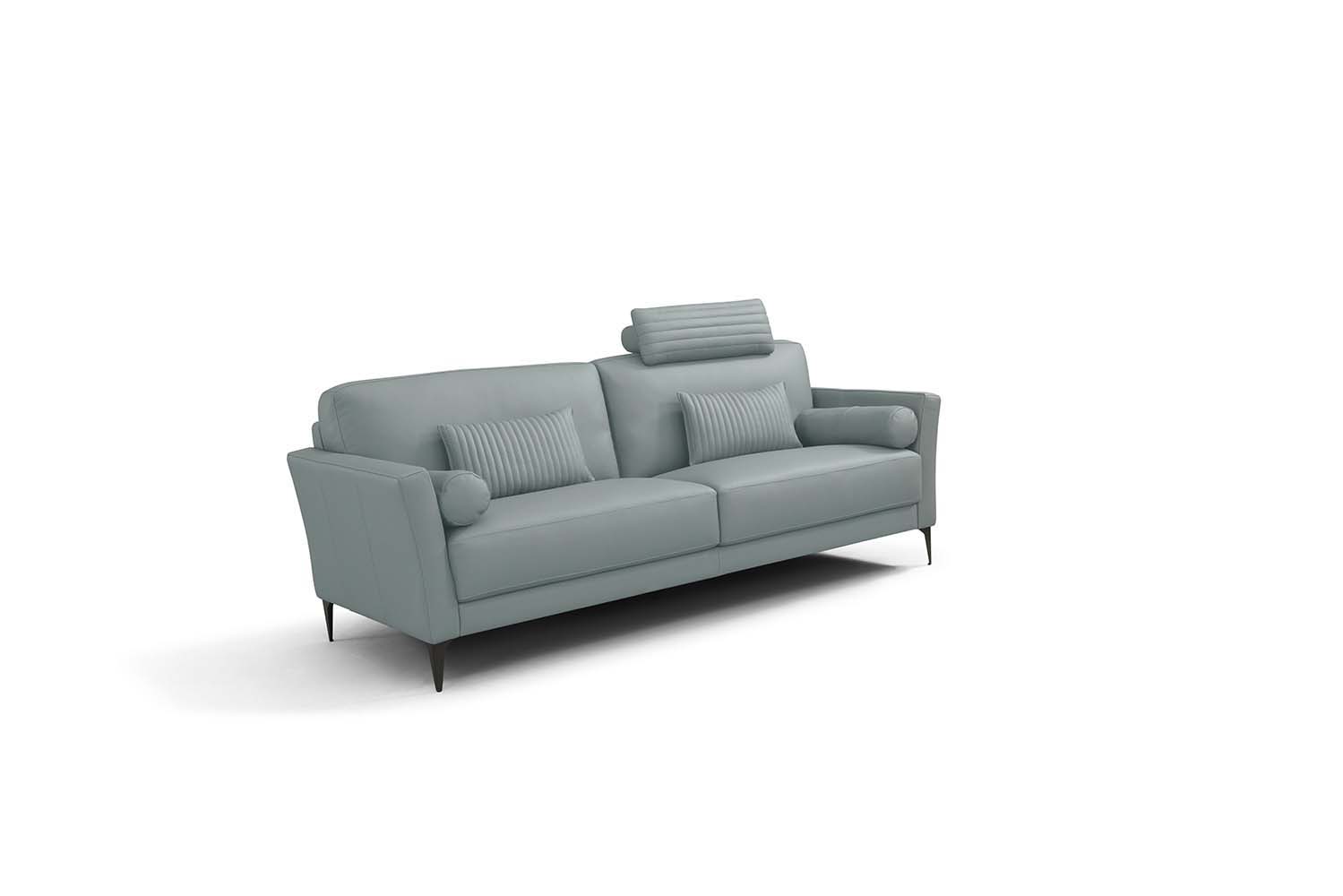 Tussio - Sofa With 5 Pillows - Watery Leather, light blue, view 2