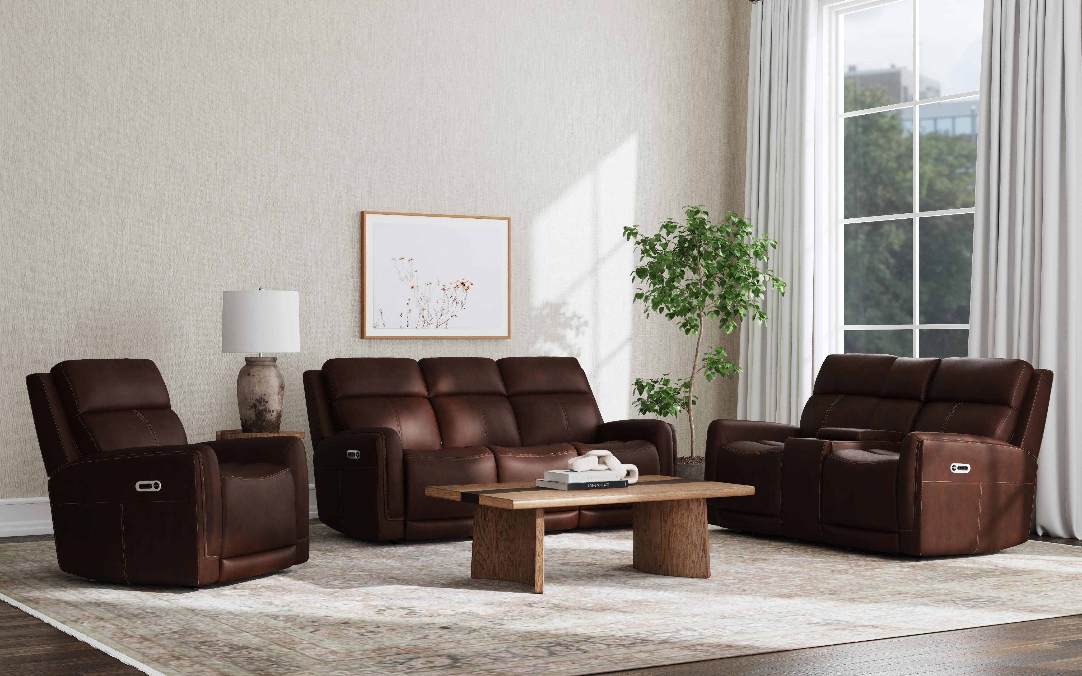 Alister Dark Brown Living Room Group Image