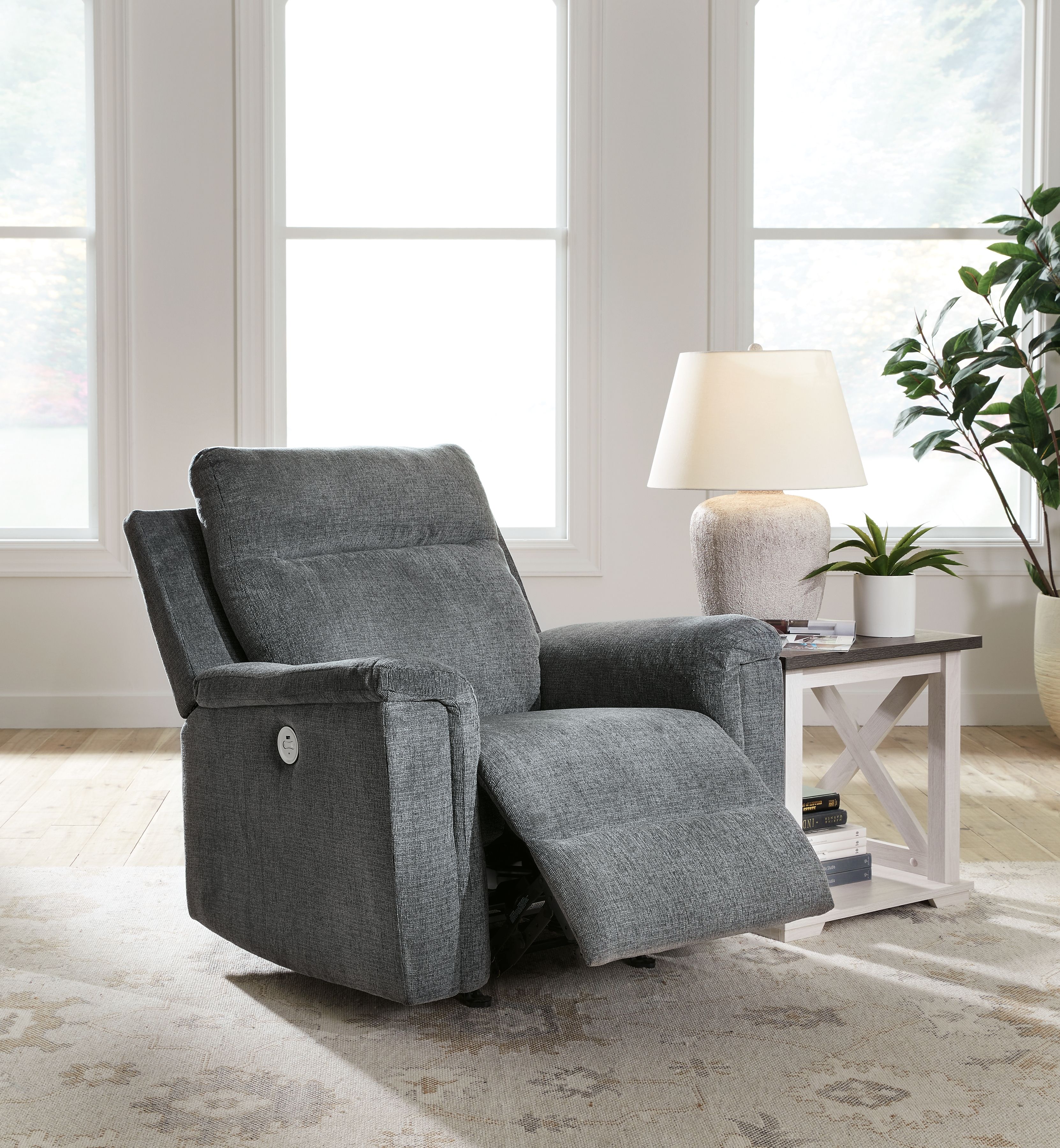 Ashley Furniture Barnsana - Power Rocker Recliner - Gravel - Image 7