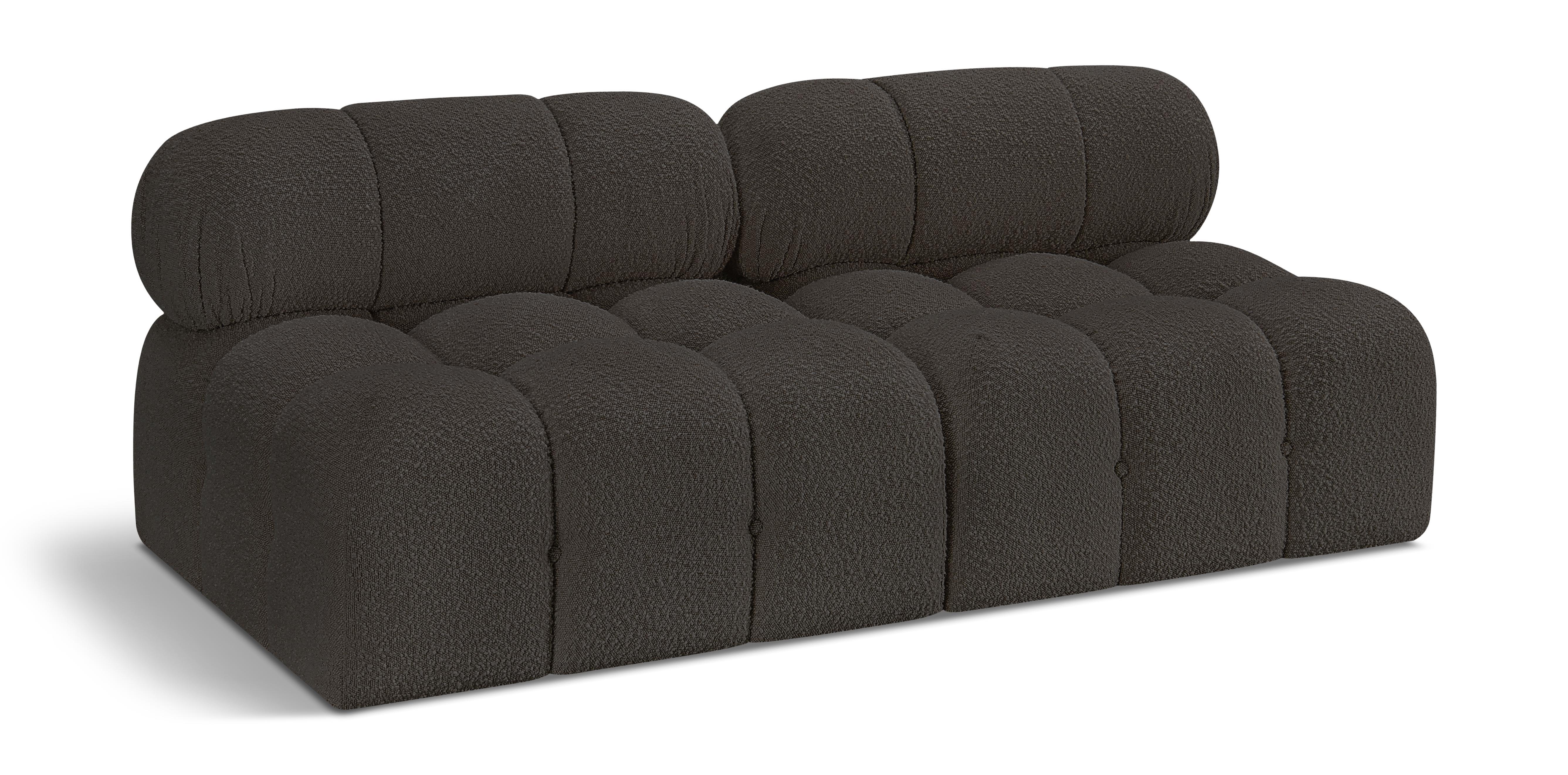 Ames - 2 Seat Modular Armless Sofa - Brown