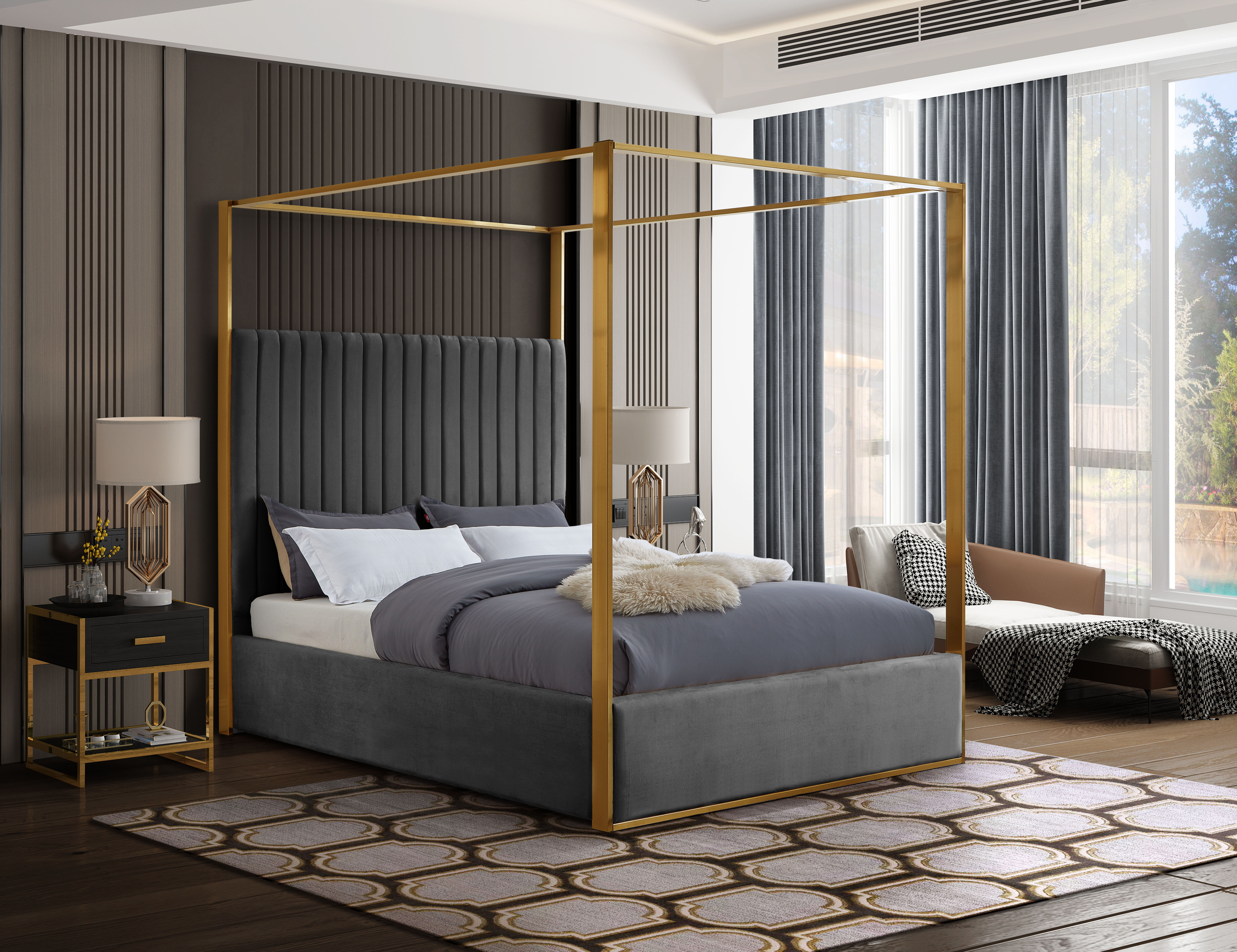 Jones - King Bed - Gray