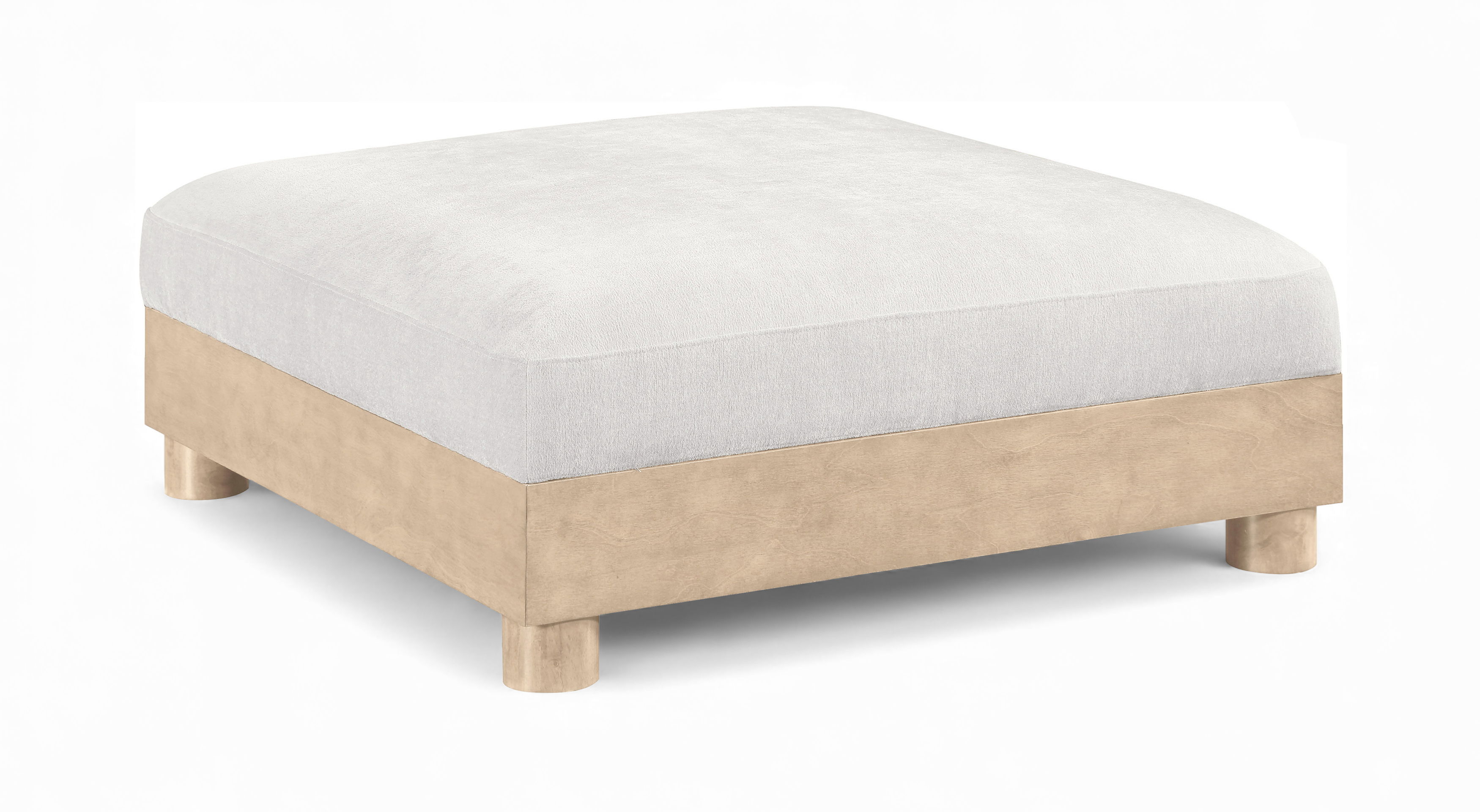Chenille Fabric Upholstered Modular Ottoman