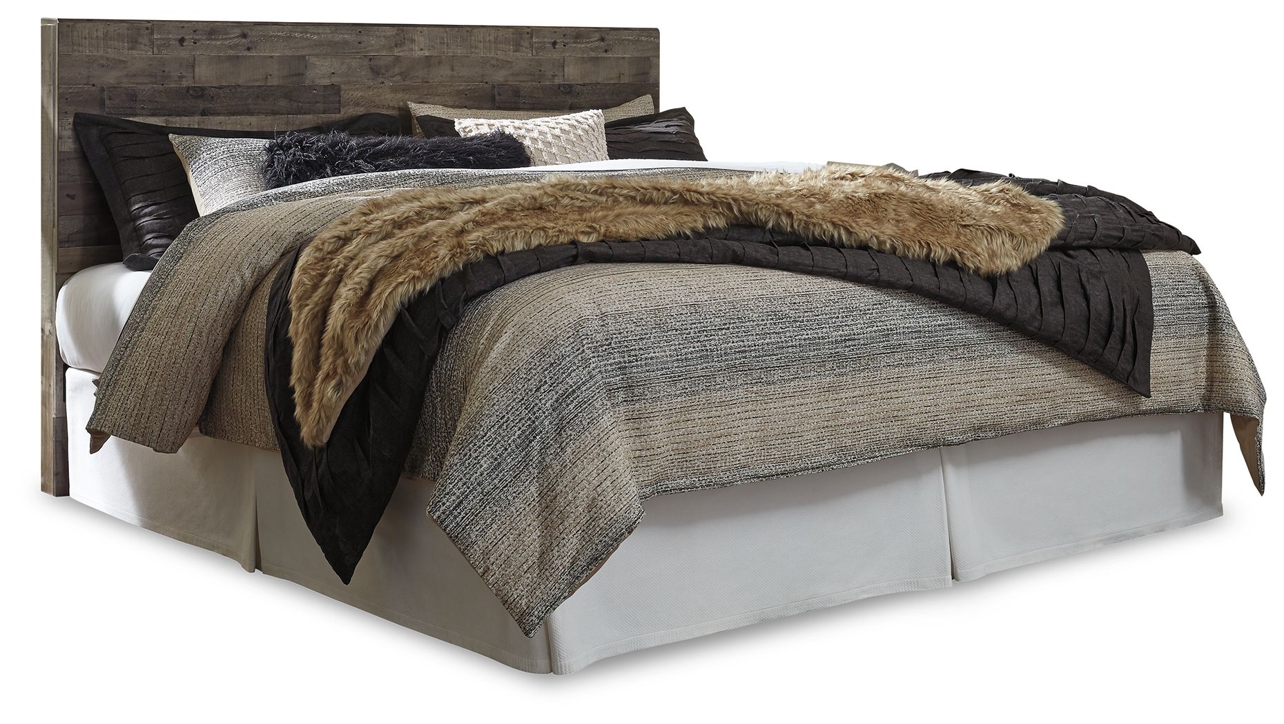 Derekson – King Panel Headboard – Multi Gray