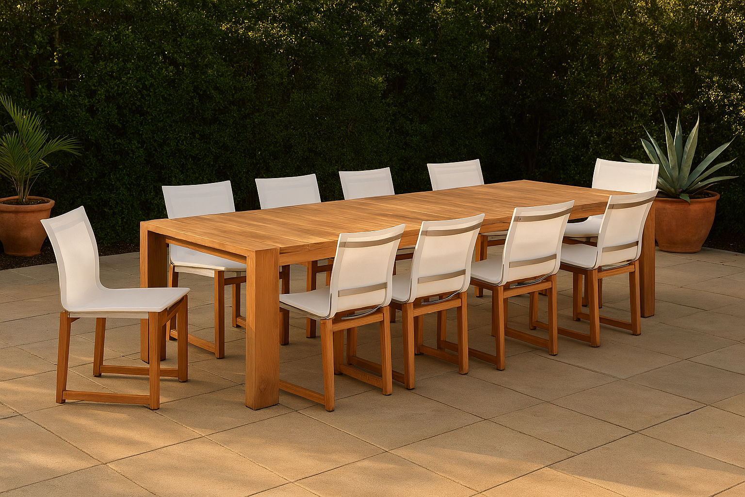 Tulum - Water Resistant Outdoor Patio Dining Side Chair - Off White