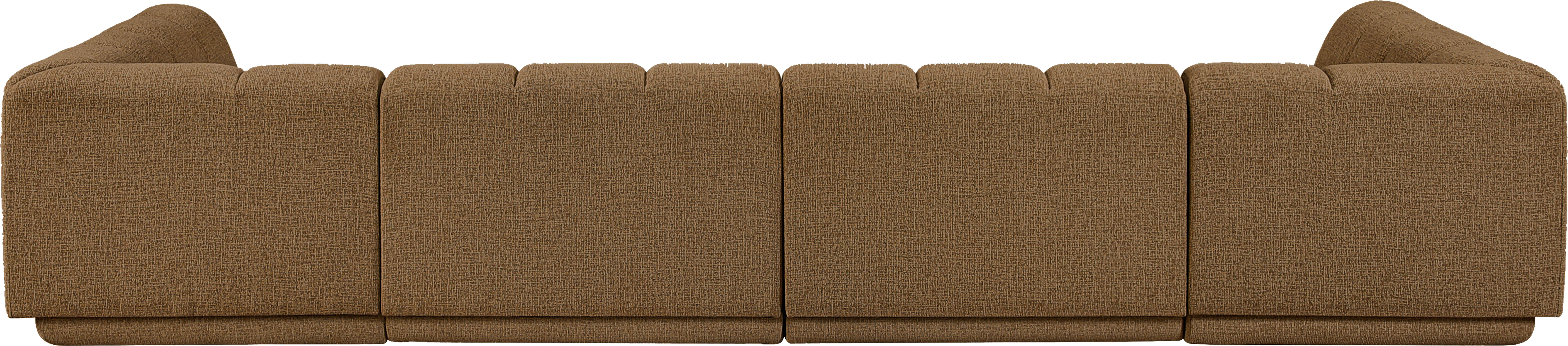 Modari - Fabric Upholstered 4 Piece U-Shaped Modular Sectional - Brown