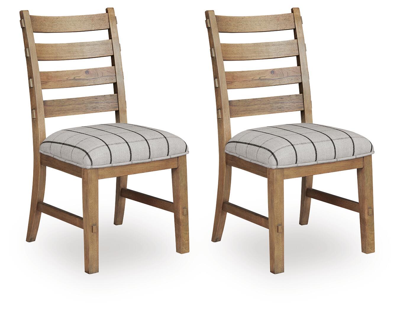 Ridgester – Dining Upholstered Side Chair (Set of 2) – Light Brown