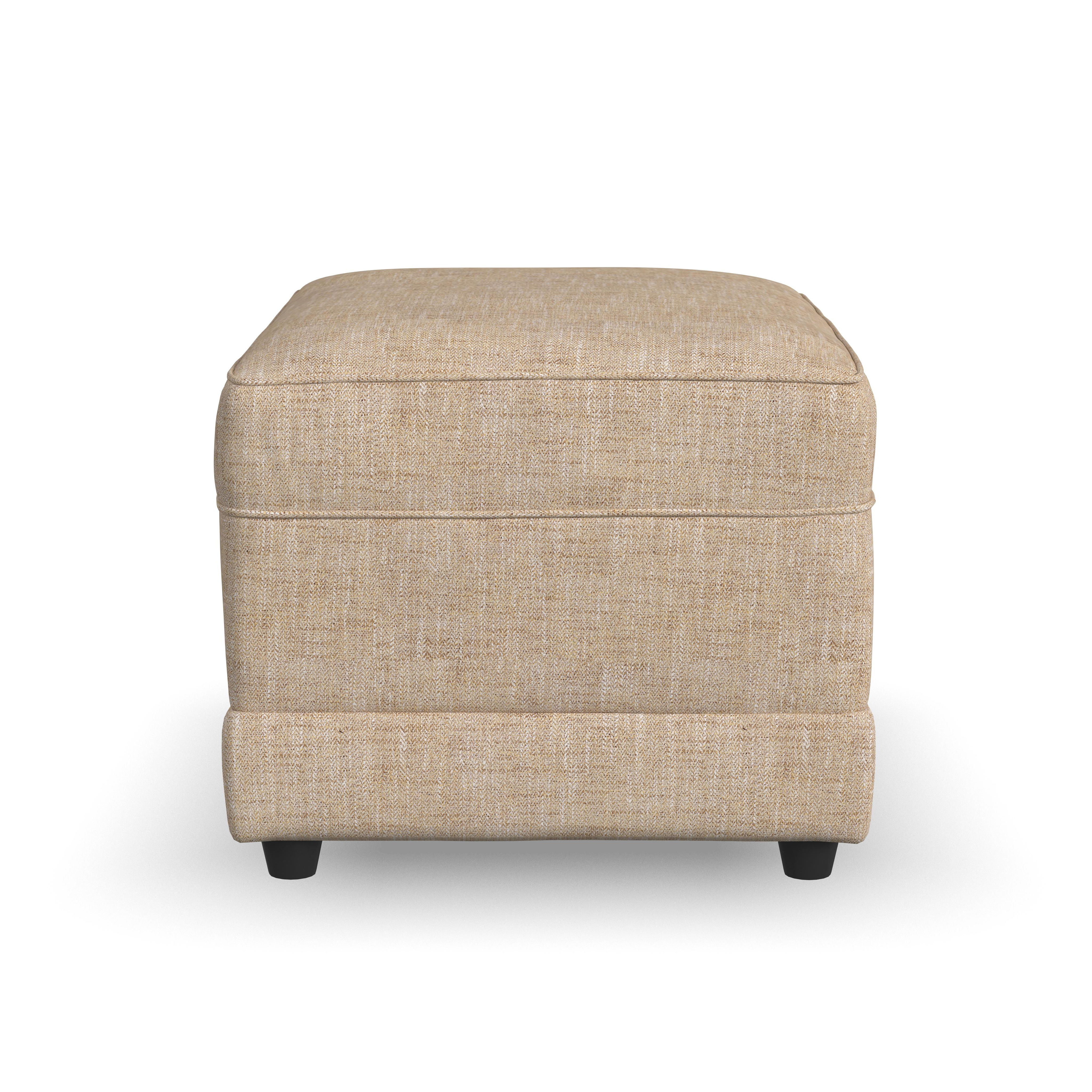 Aggie - Fabric Ottoman, white, view 6