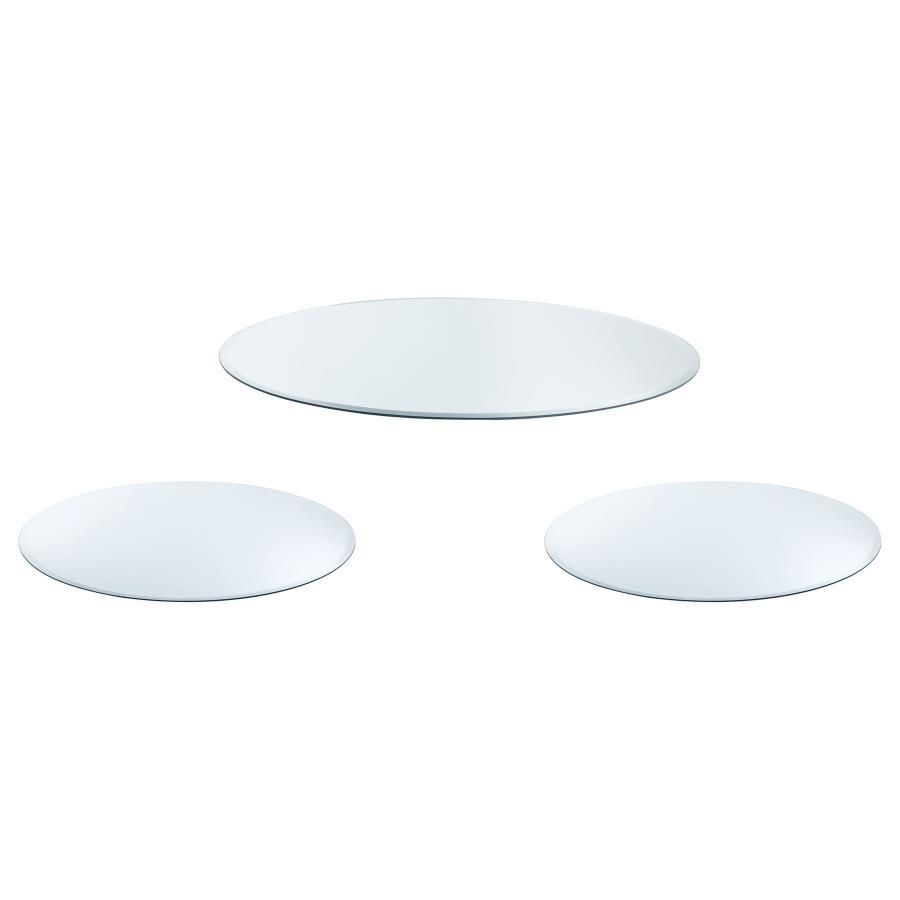 3-Piece Occasional Glass Top Set - Clear
