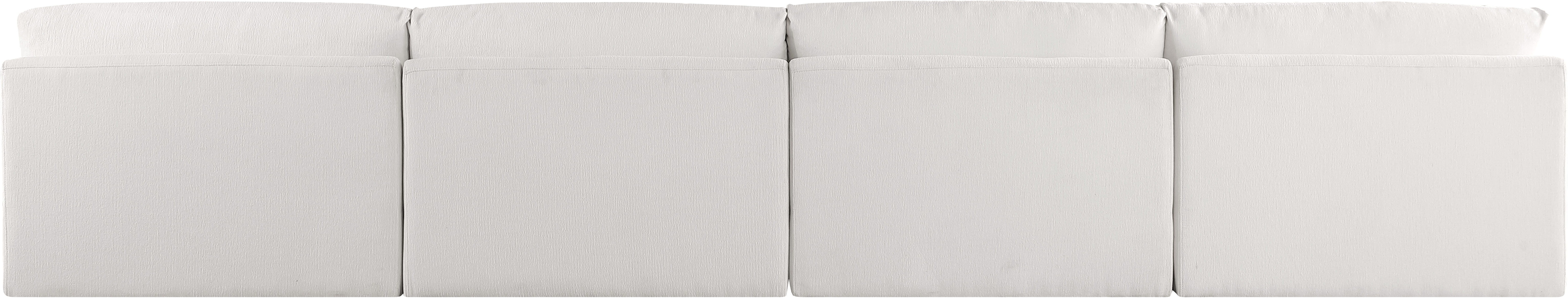 Ease - 4 Piece Modular Armless Sofa - Cream