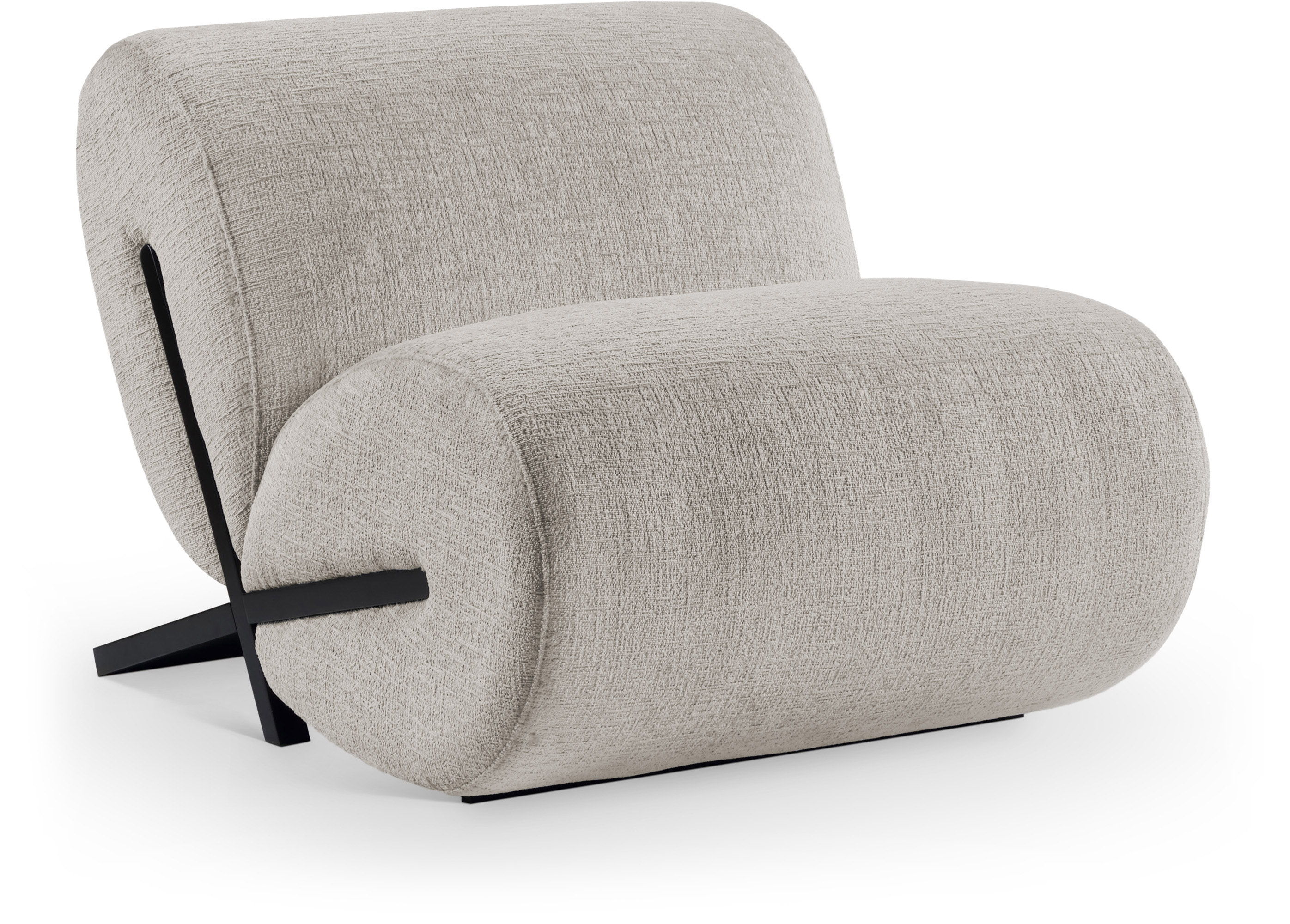 Akira - Fabric Upholstered Accent Chair - Gray