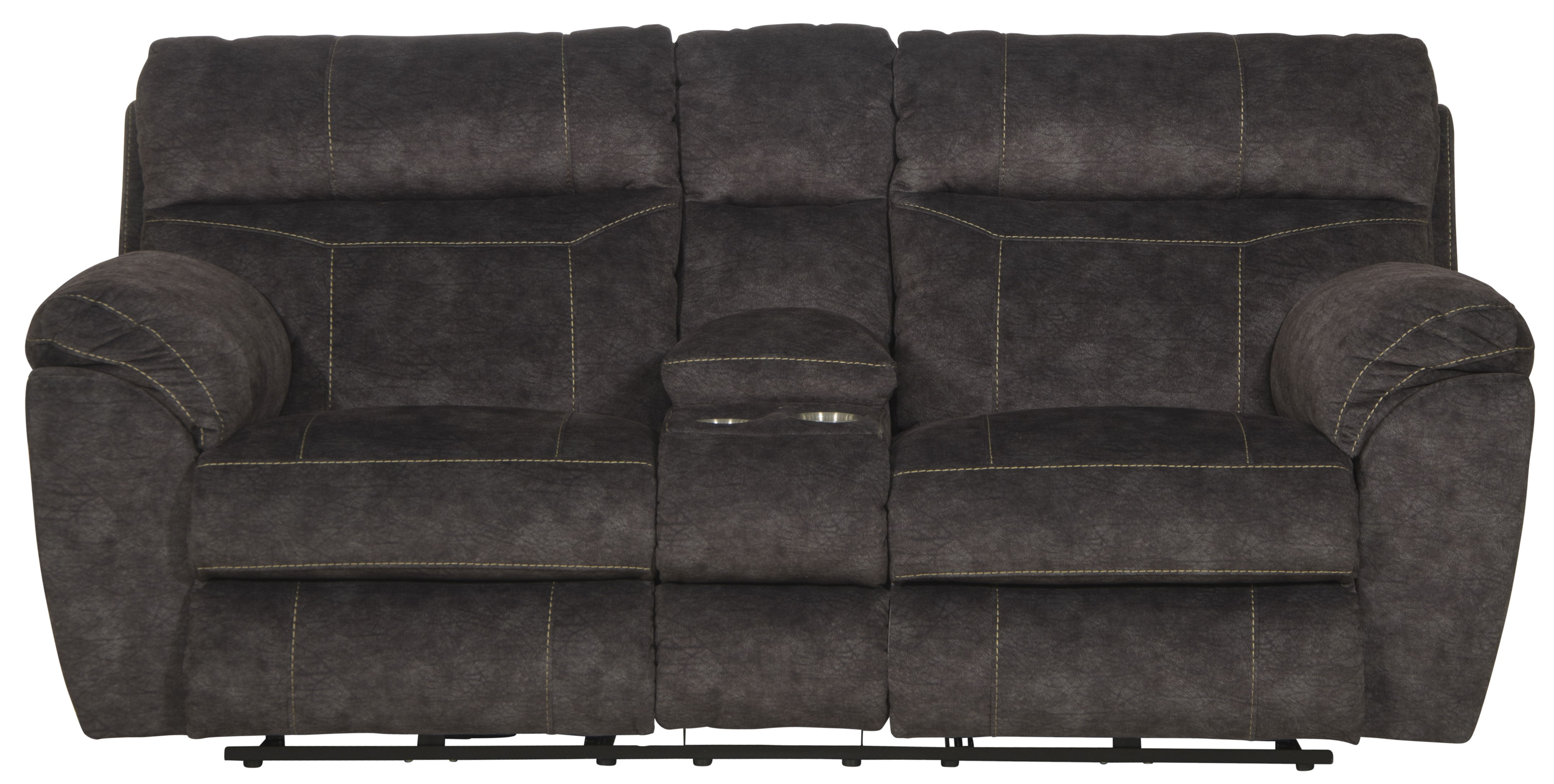 Catnapper Sedona - Power Lay Flat Reclining Console Loveseat With Power Adjustable Headrest - Smoke