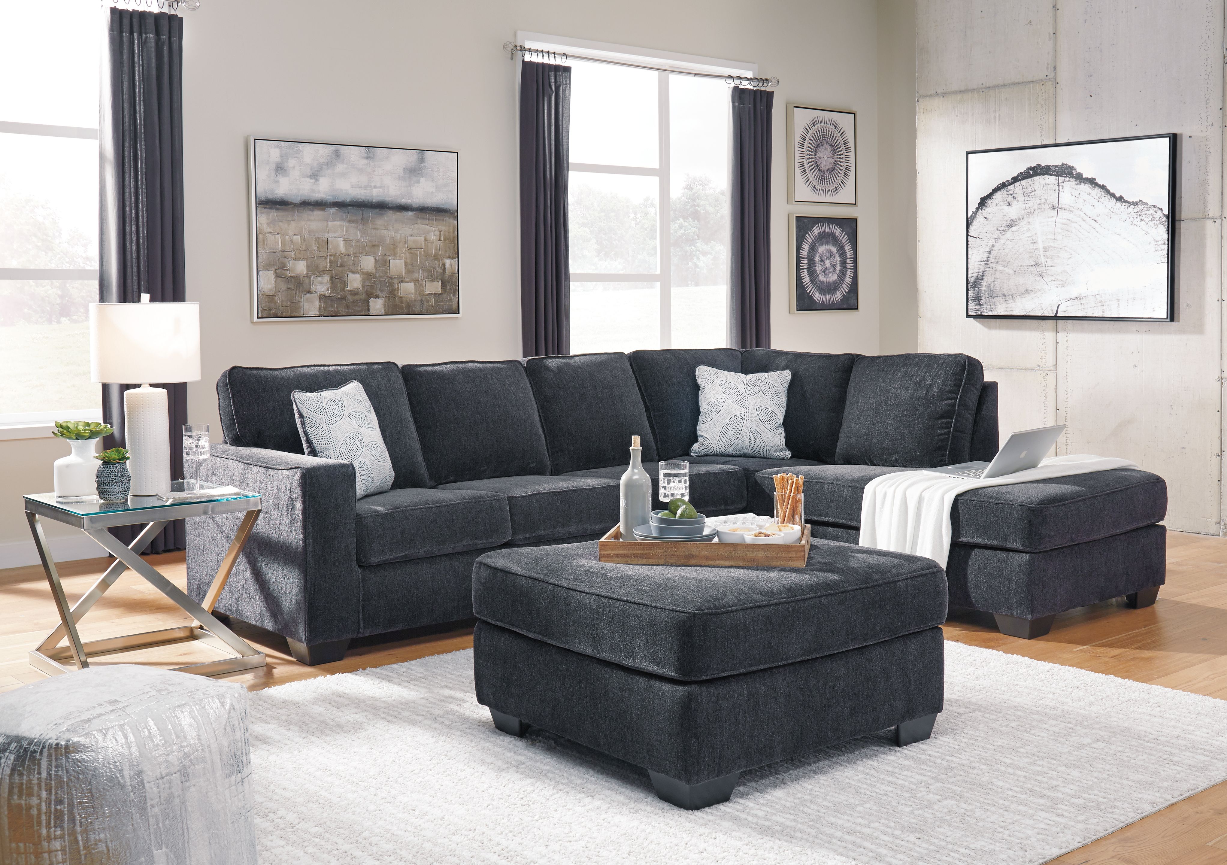 Ashley Furniture Altari - Right Arm Facing Chaise 2 Pc Sectional - Slate - Image 7