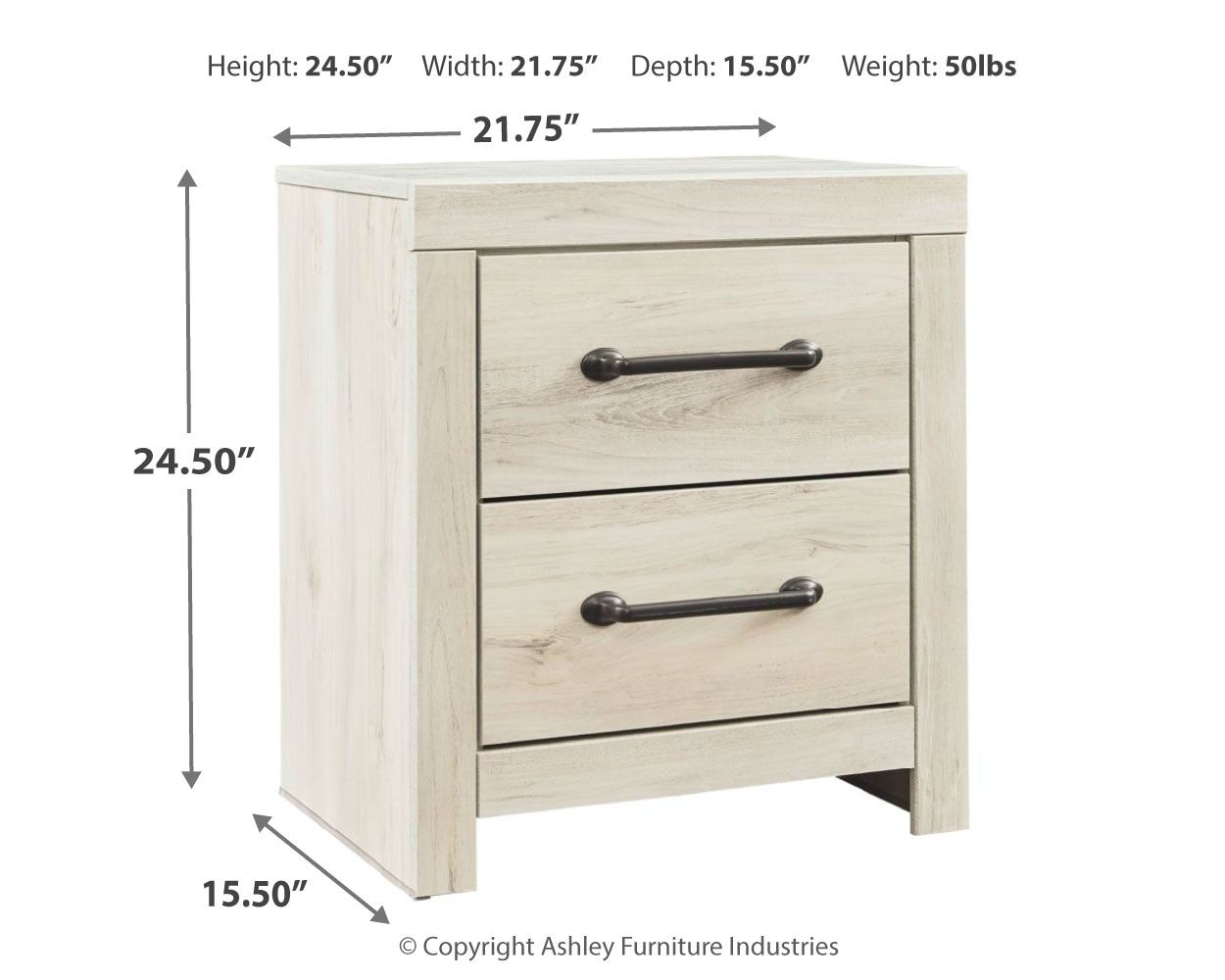 Ashley Furniture Cambeck - 6 Pc. - Dresser, Mirror, King Panel Bed with Side Storage Drawers - Whitewash - Image 5