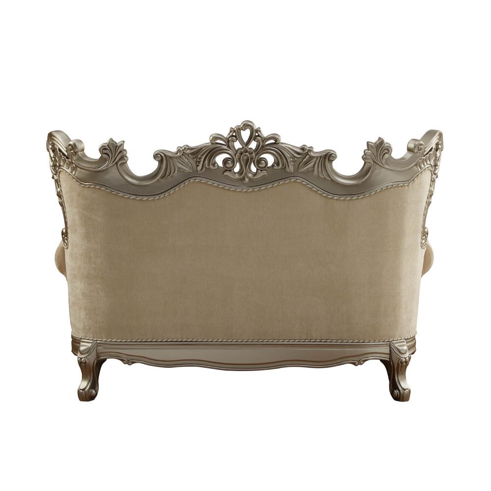 Ranita - Loveseat With 6 Pillows - Fabric & Champagne, beige, view 5
