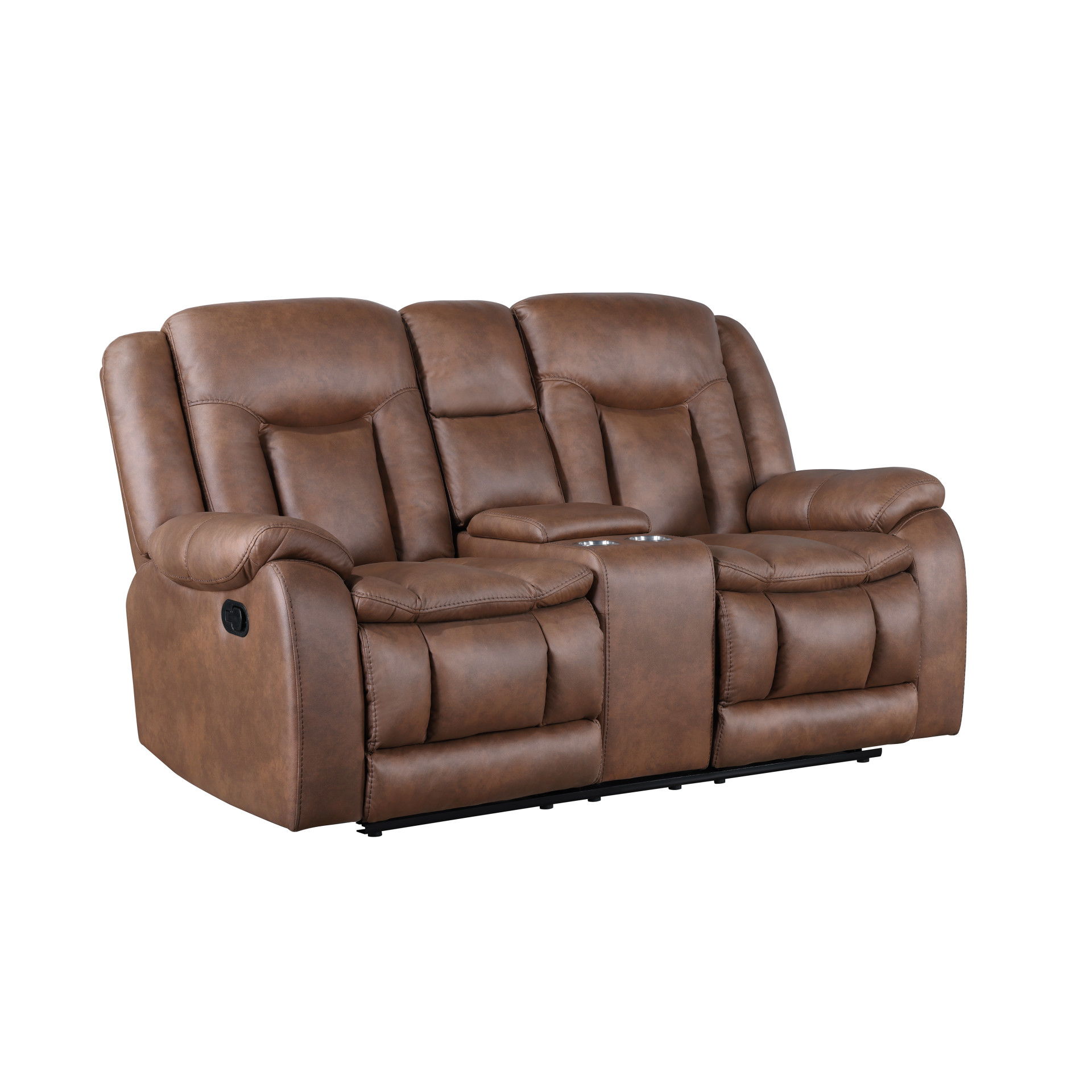 Console Loveseat With Dual Recliners