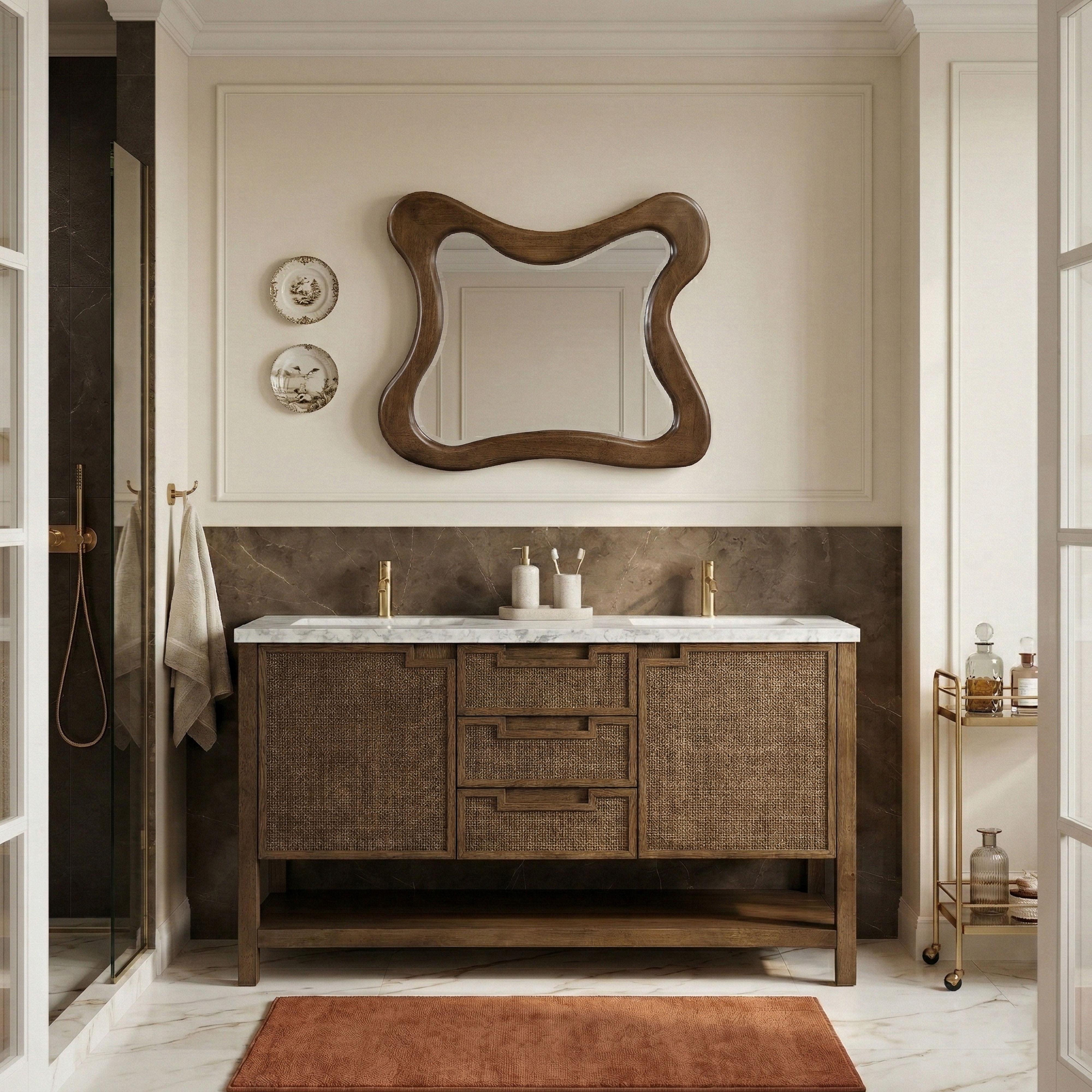 Soren - 60'' Bathroom Vanity - Brown / Gray
