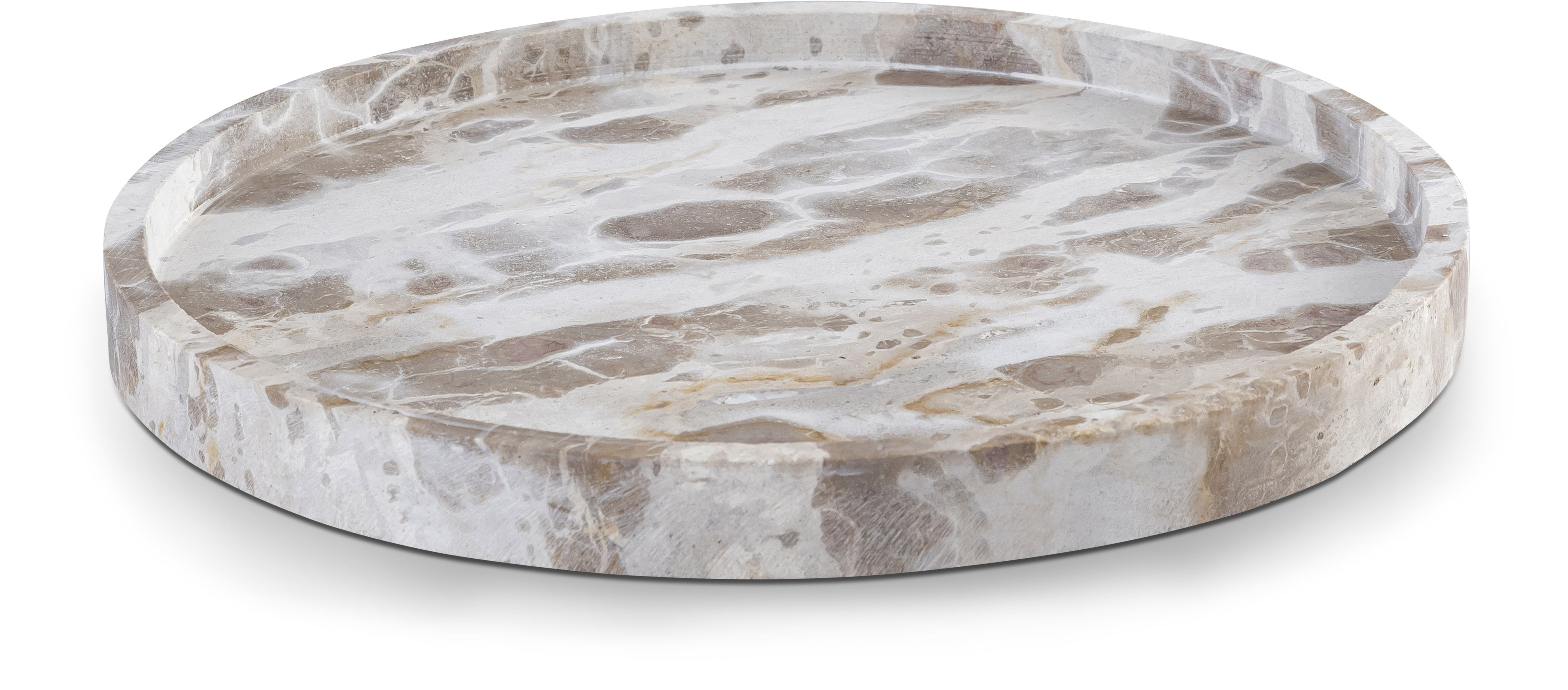 Barletta - Marble Round Tray - Beige