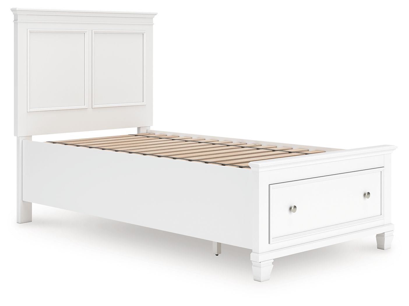 Ashley Furniture Fortman - Twin Panel Storage Bed - White - Image 4