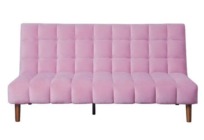 Yolandi - Adjustable Sofa - Pink Velvet & Dark Walnut, pink, view 5
